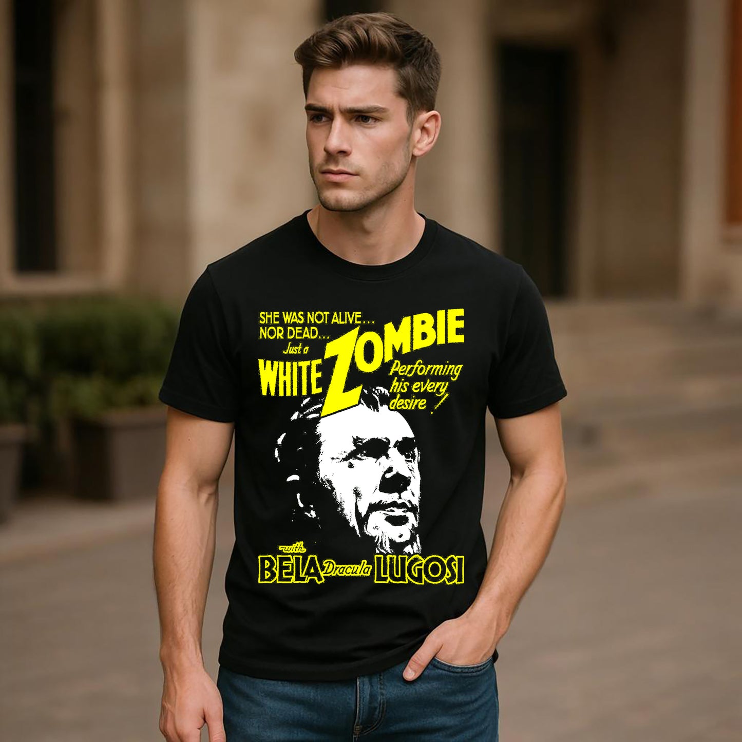 LUGOSI'S ZOMBIE Crew Neck Short-Sleeve T-Shirt Soft & Breathable