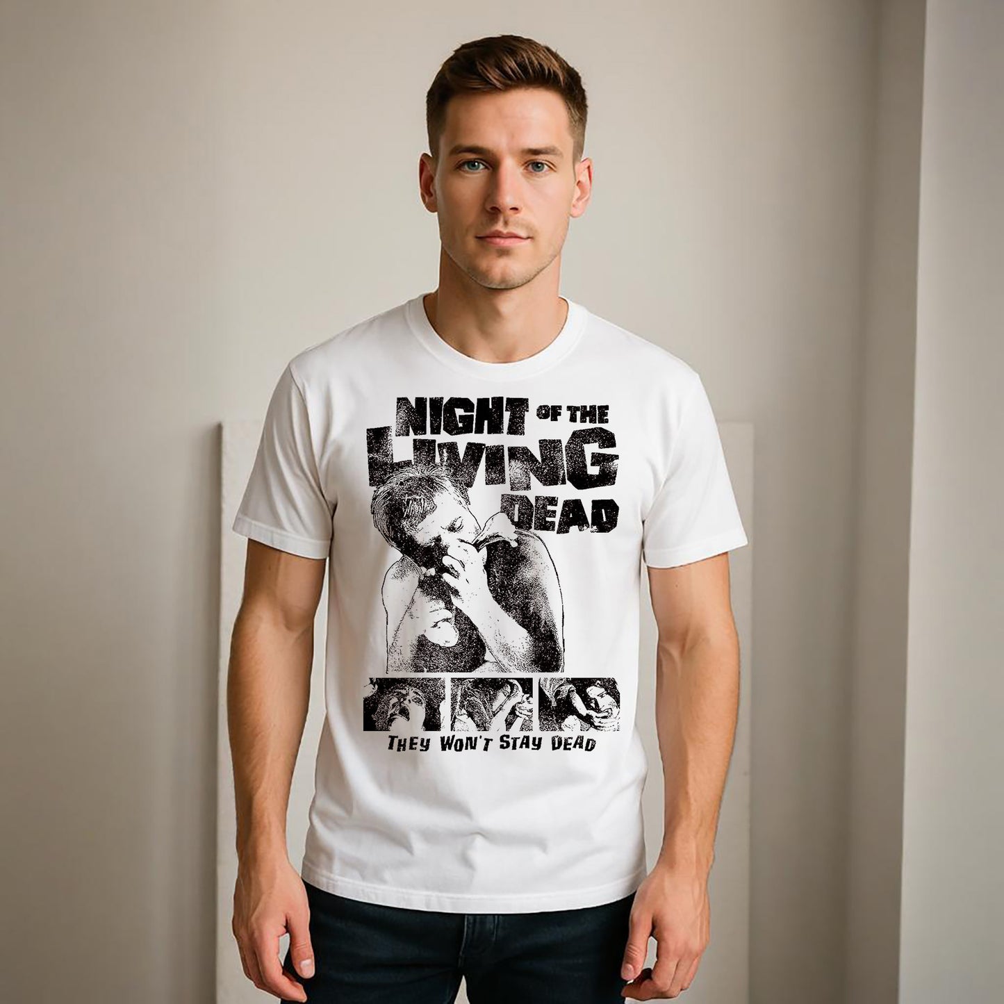 NOTLD CHARACTER PANELS Crew Neck Short-Sleeve T-Shirt Soft & Breathable