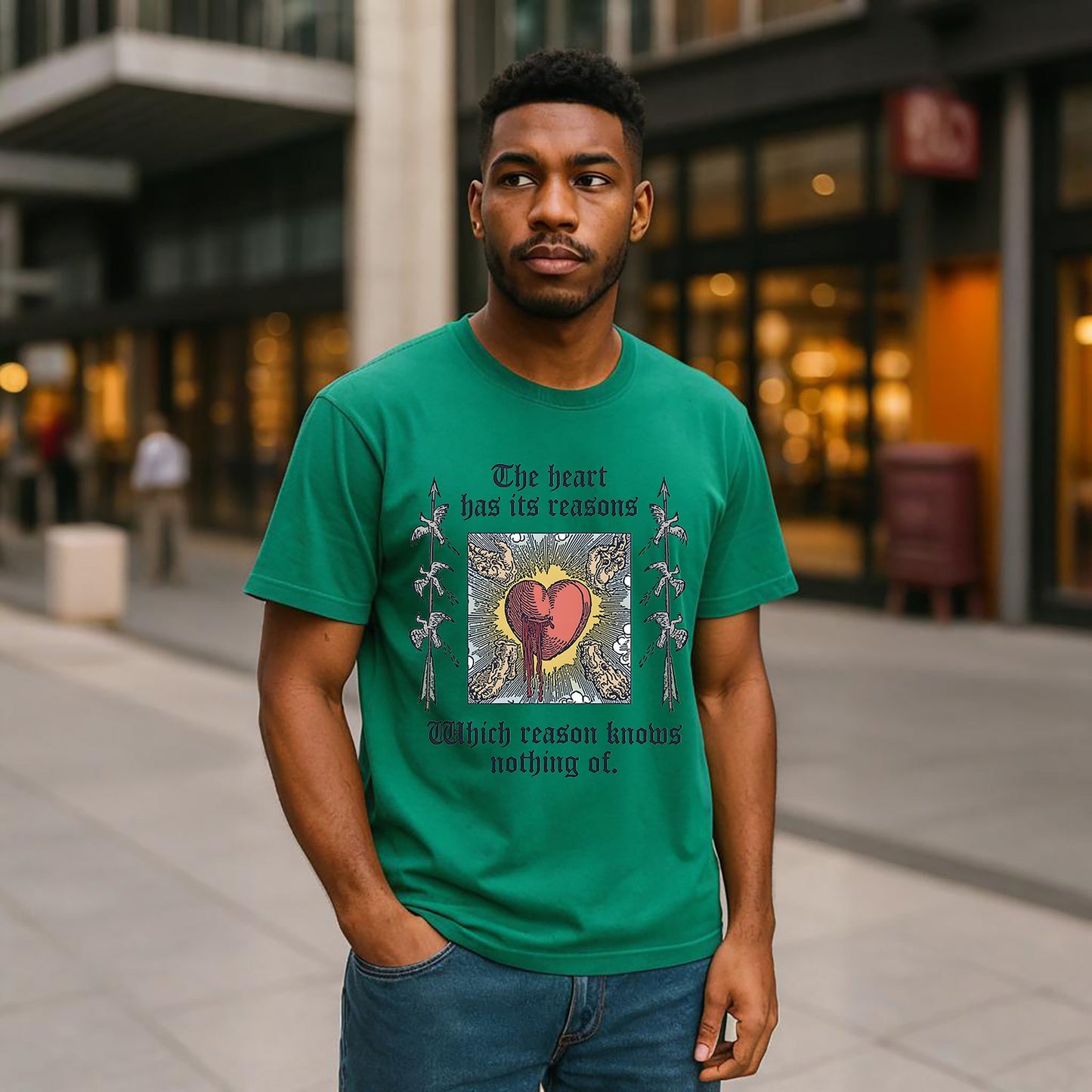 The Heart Has Its Reasons Neck Short-Sleeve T-Shirt Soft & Breathable