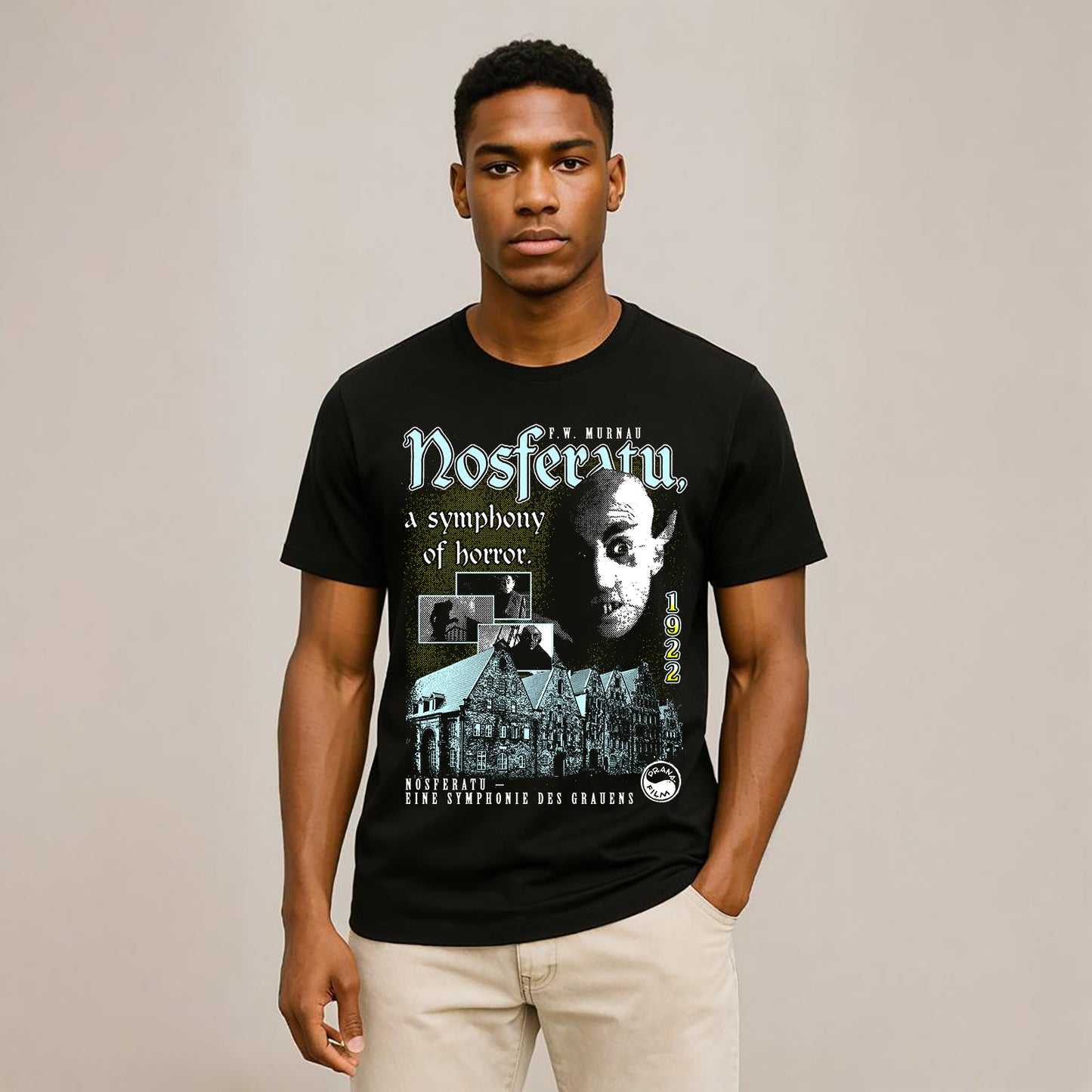 NOSFERATU 1922 Crew Neck Short-Sleeve T-Shirt Soft and Breathable