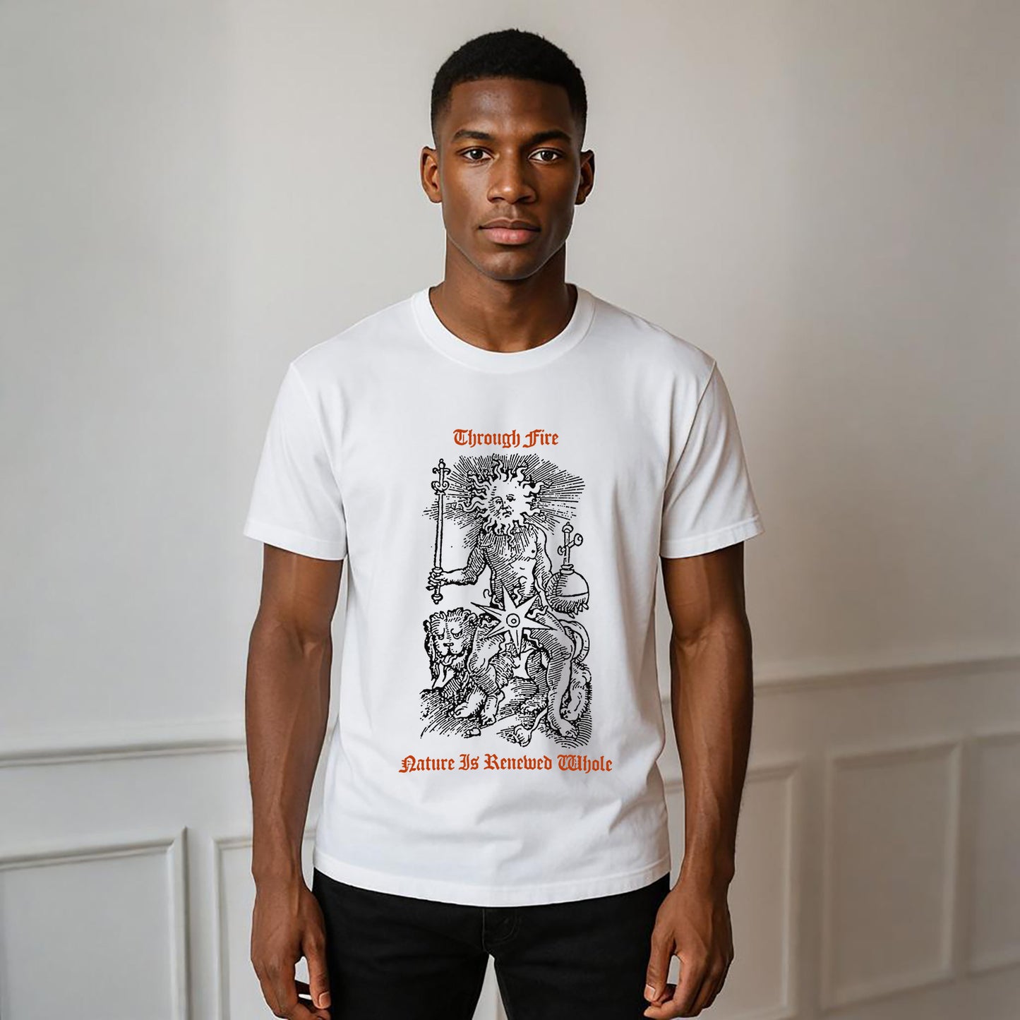 Through Fire Nature Is Renewed Whole Neck Short-Sleeve T-Shirt Soft & Breathable
