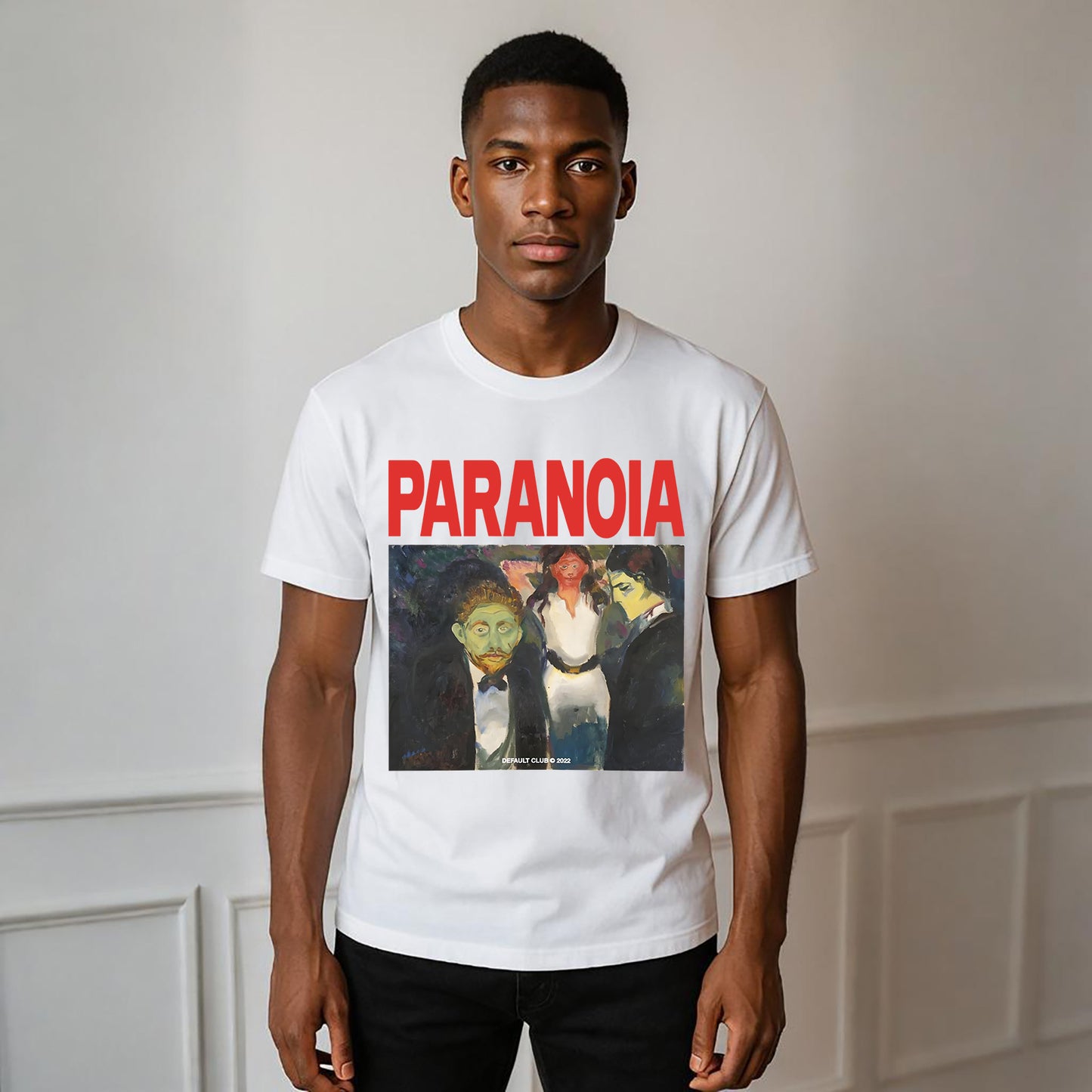 Paranoia Neck Short-Sleeve T-Shirt Soft & Breathable