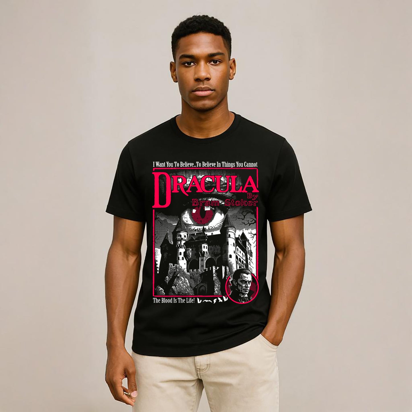 DRACULA 1897 Crew Neck Short-Sleeve T-Shirt Soft & Breathable