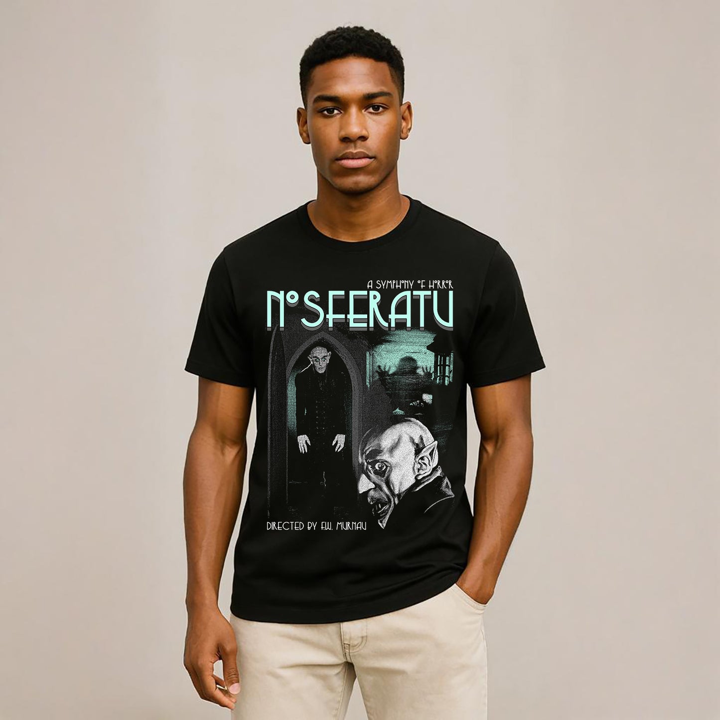 Slient Symphony Of Horror Crew Neck Short-Sleeve T-Shirt Soft and Breathable