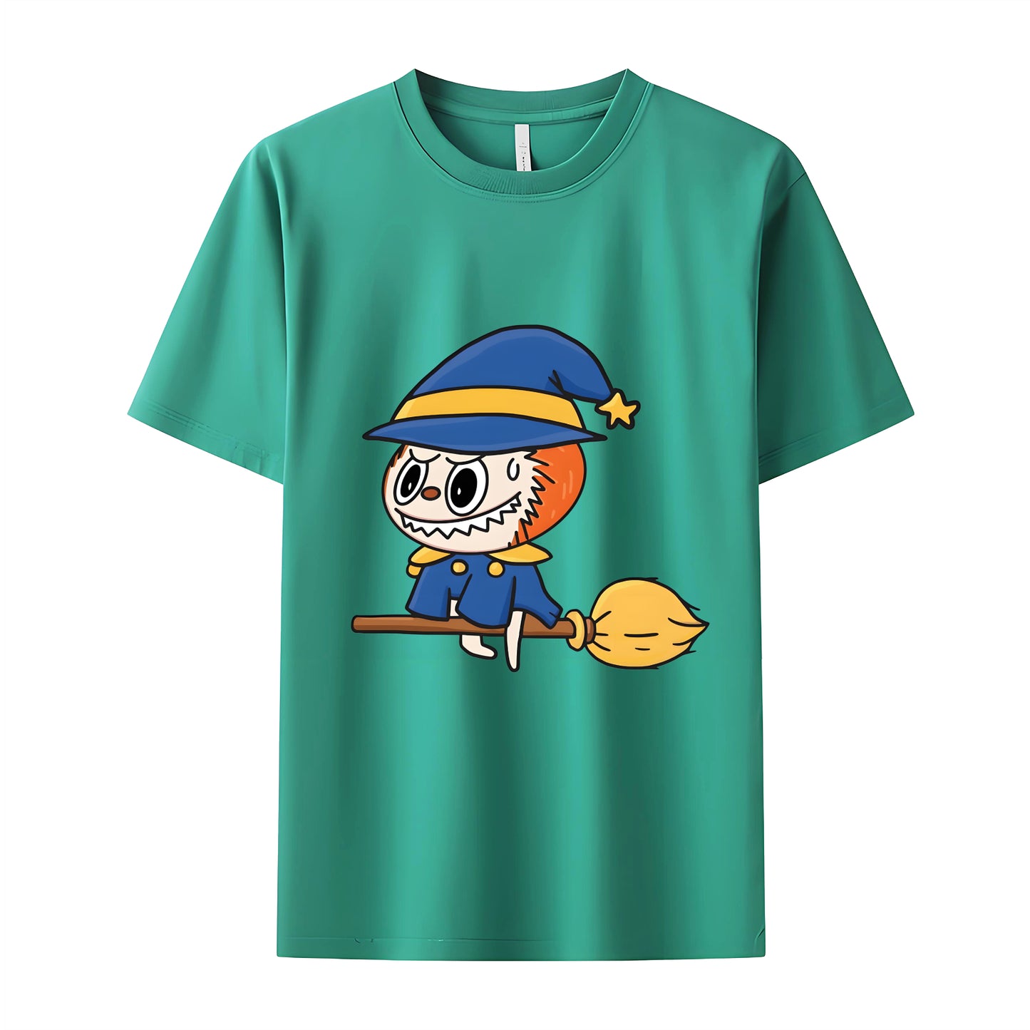 Witch Labubu The Monsters Crew Neck T-Shirt For Labubu Lover Loose Fit