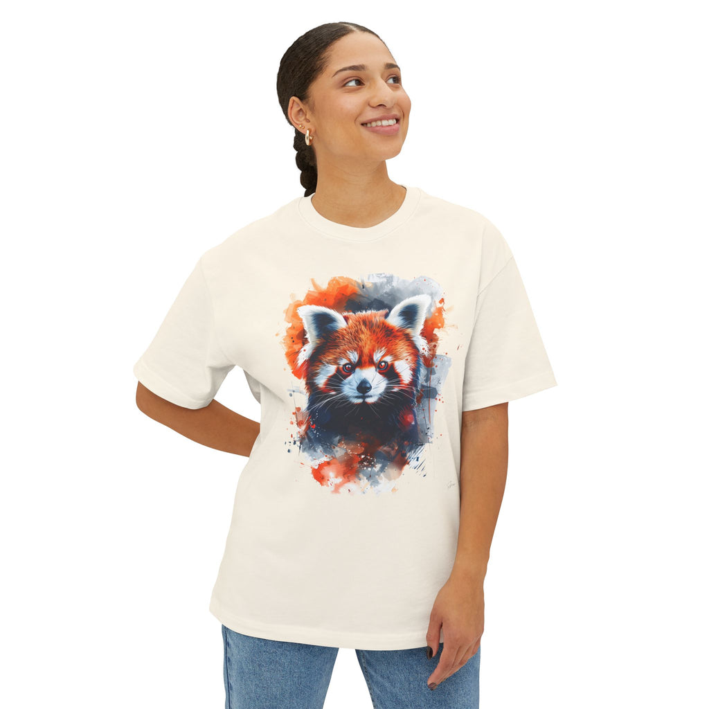 Water Color Red Panda - Oversized Fit