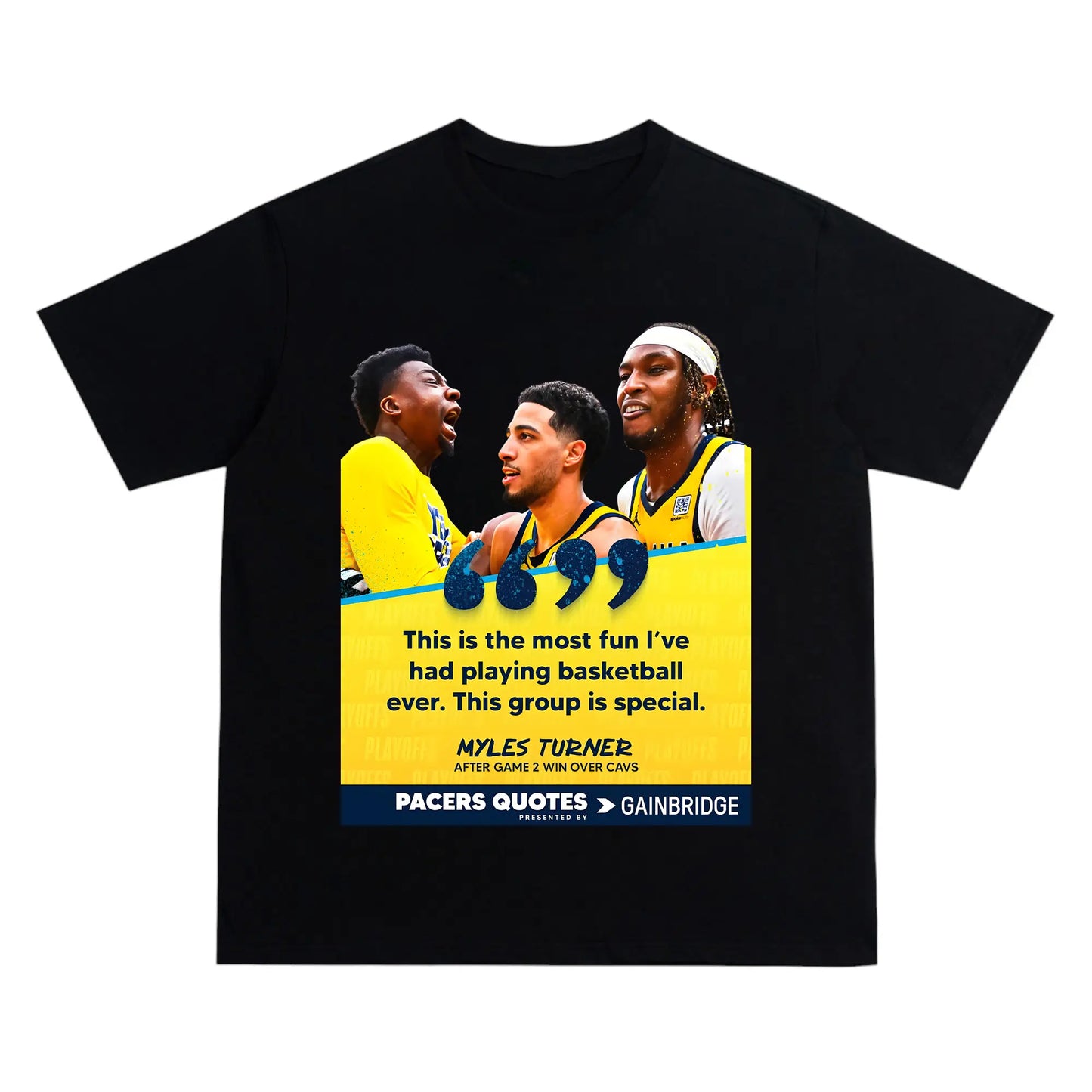 Haliburton Record-Breaking Clutch Playoff T-Shirt – Historic Game-Tying Moment vs. Knicks