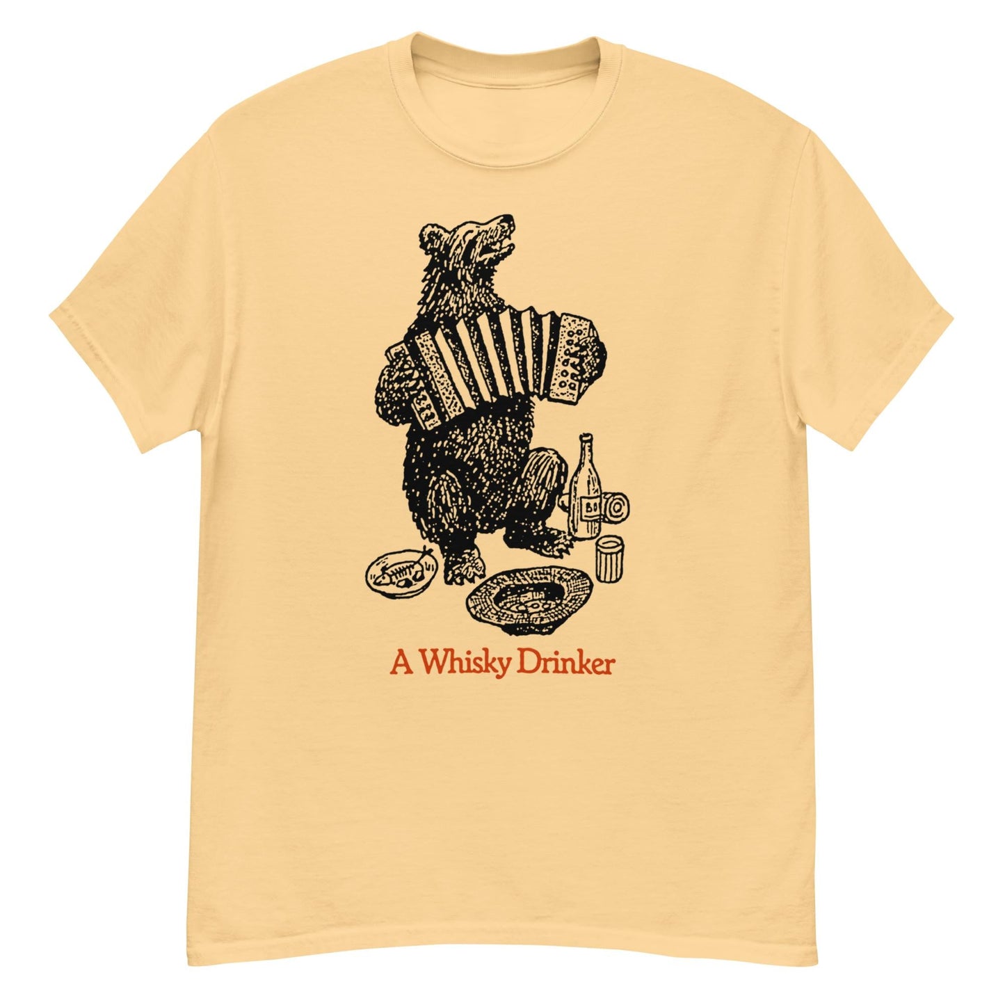 A Whiskey Drinker Tee Crew Neck Short-Sleeve T-Shirt Soft & Breathable