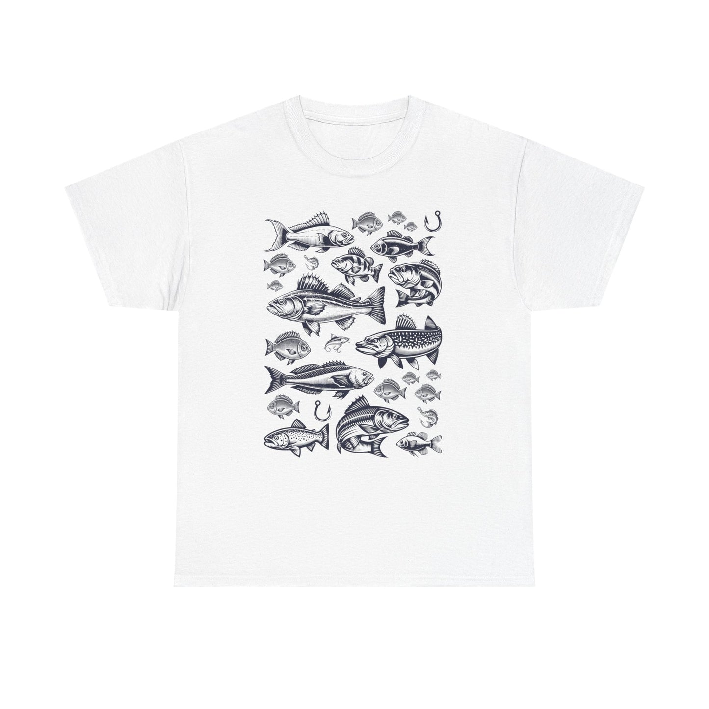 1-Fishing Puns Shirt Crew Neck Short-Sleeve T-Shirt – Classic & Comfortable