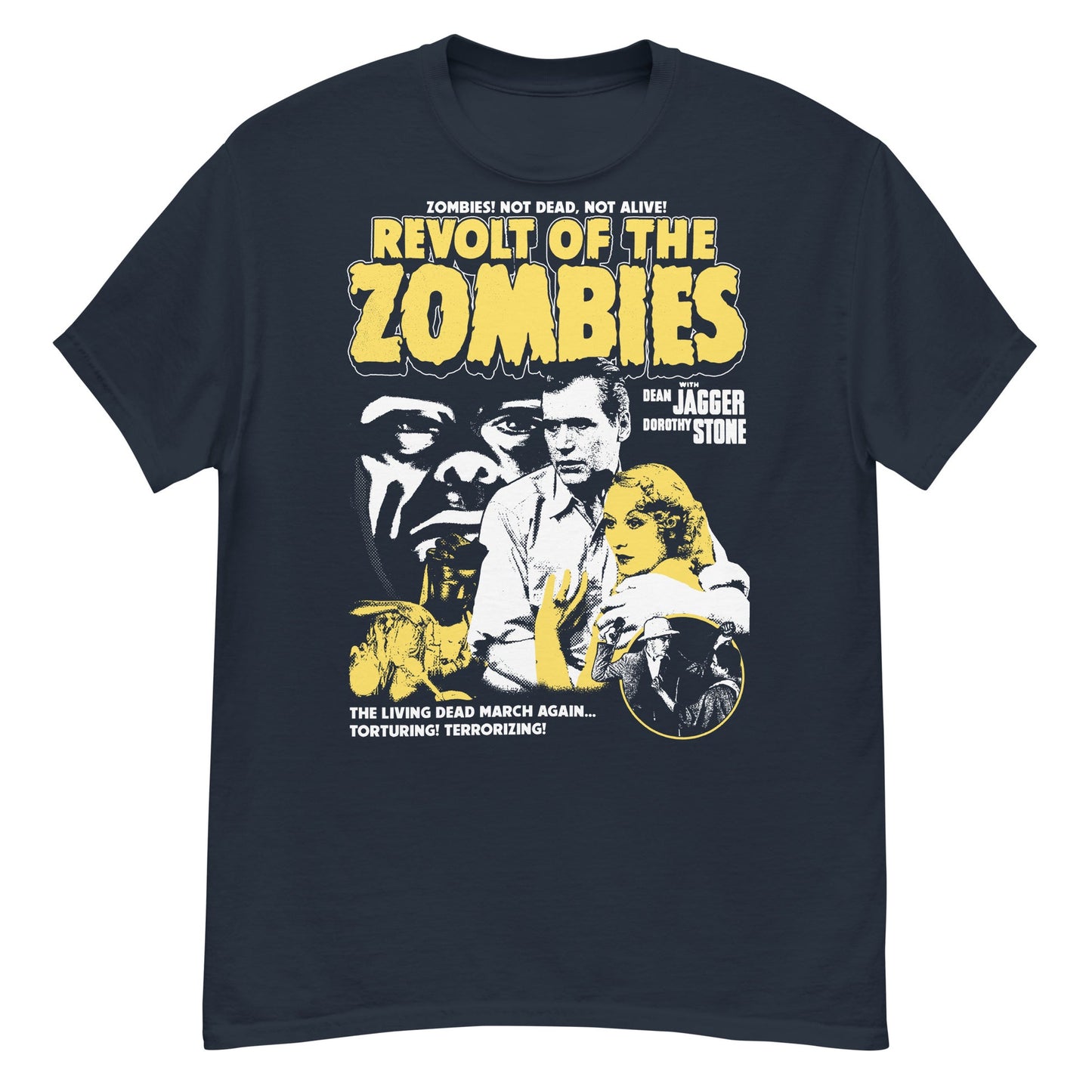 Revolt of The Zombies Crew Neck Short-Sleeve T-Shirt Soft and Breathable