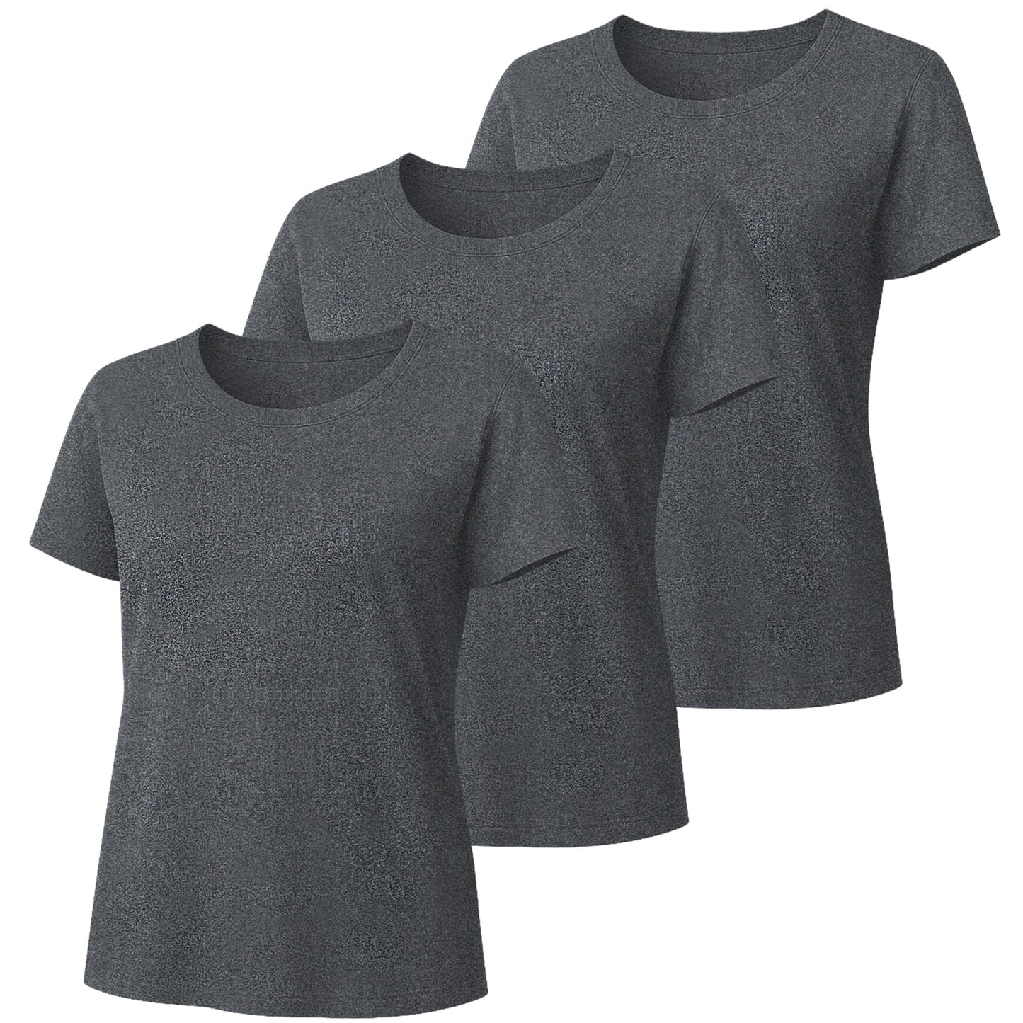 3 Pack Women's Short Sleeve Crew Neck T-Shirt Summer Tops