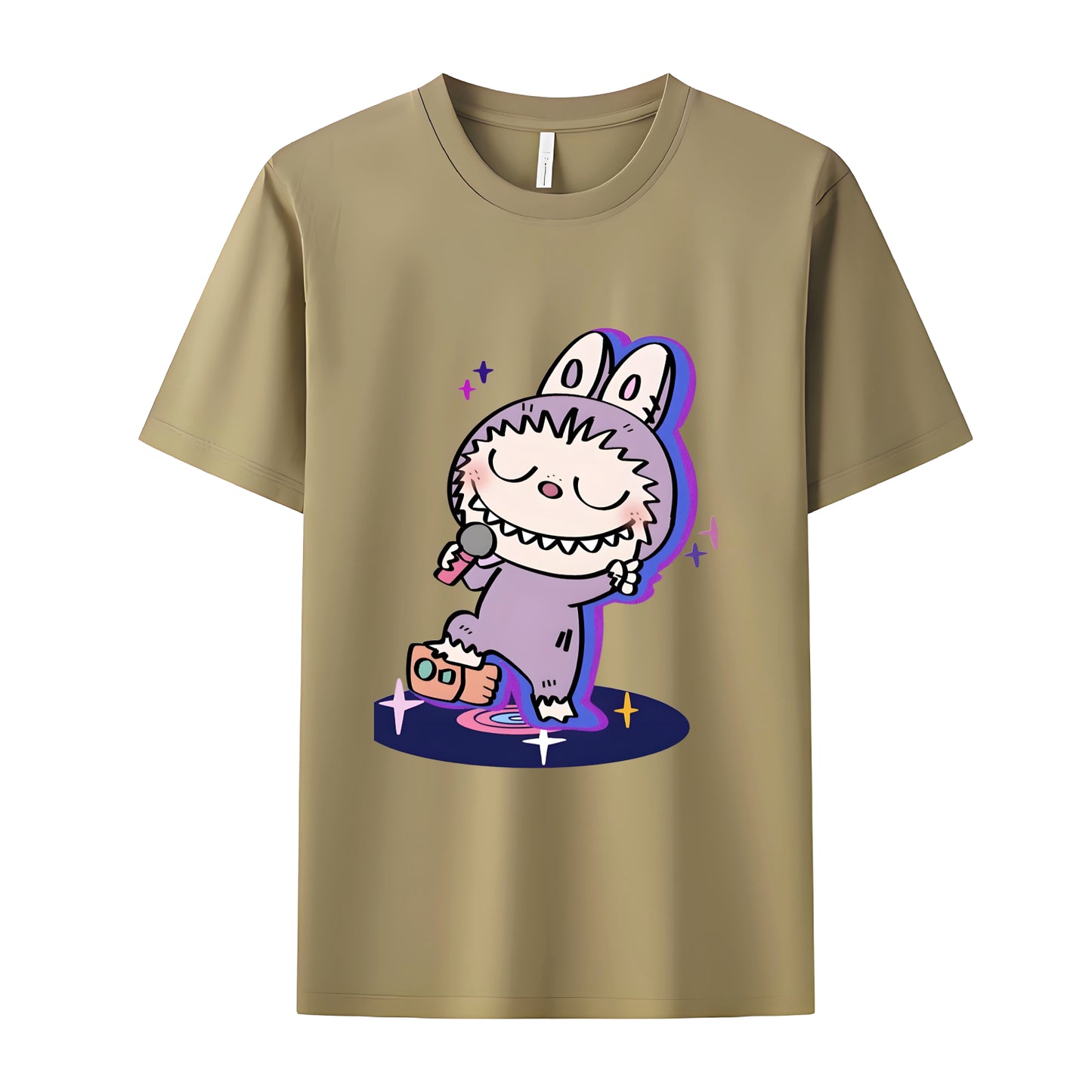 Funny Labubu The Monsters Crew Neck Short Sleeve T-Shirt For Labubu Lover Gifts For Girlfriend