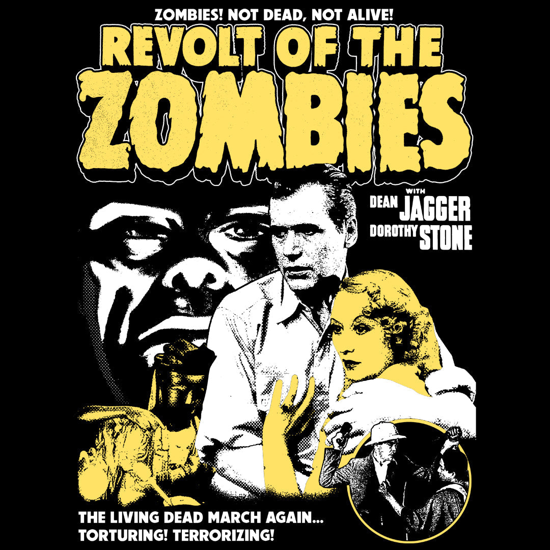 Revolt of The Zombies Crew Neck Short-Sleeve T-Shirt Soft and Breathable