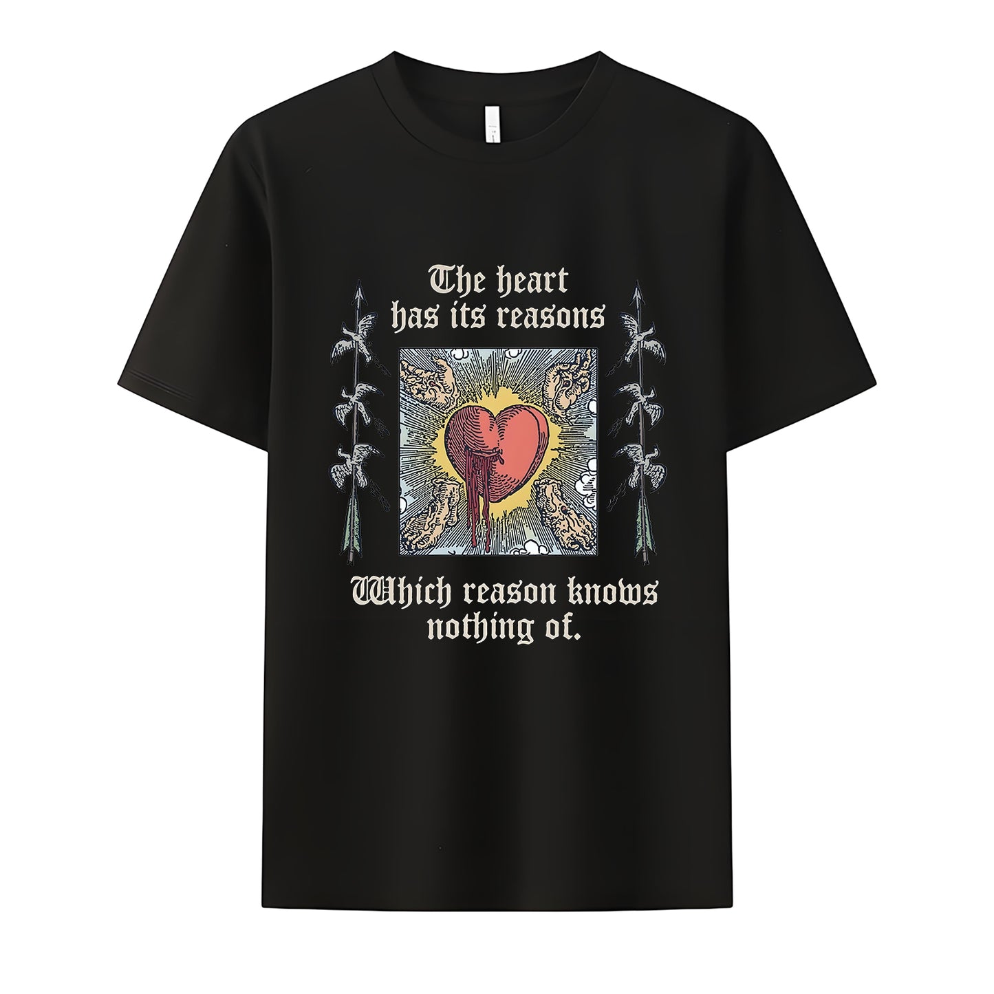 The Heart Has Its Reasons Neck Short-Sleeve T-Shirt Soft & Breathable