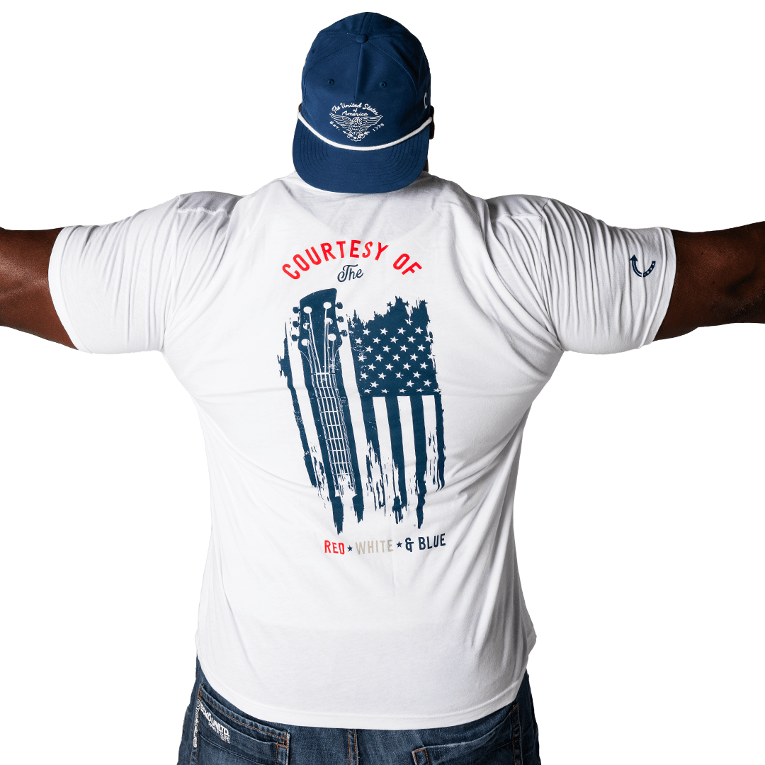 Courtesy Of The Red, White & Blue Neck Short-Sleeve T-Shirt Soft & Breathable