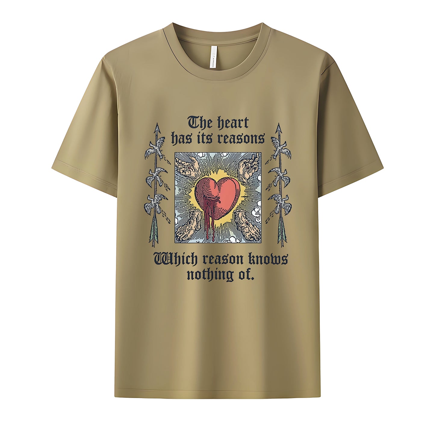 The Heart Has Its Reasons Neck Short-Sleeve T-Shirt Soft & Breathable