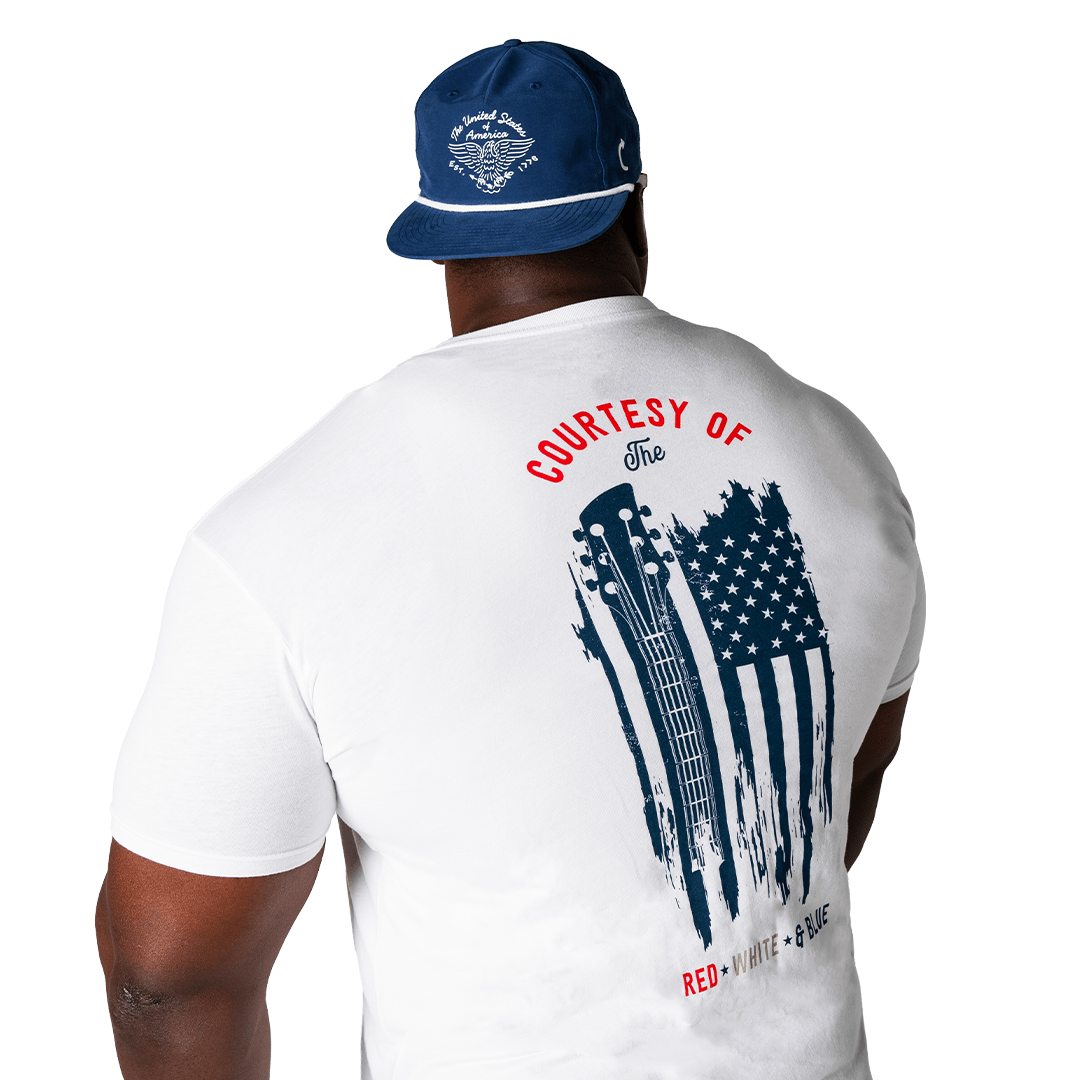 Courtesy Of The Red, White & Blue Neck Short-Sleeve T-Shirt Soft & Breathable
