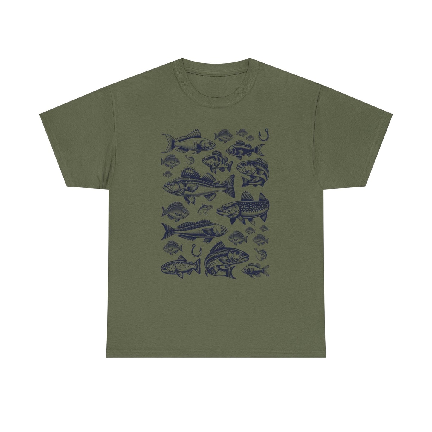 1-Fishing Puns Shirt Crew Neck Short-Sleeve T-Shirt – Classic & Comfortable