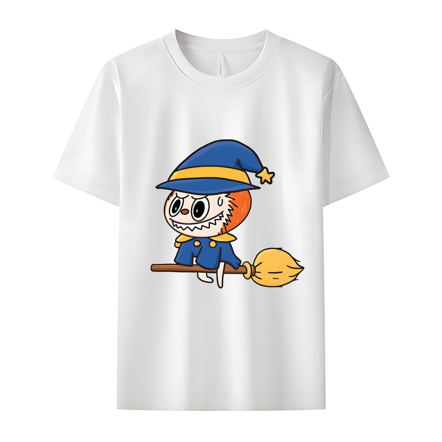Witch Labubu The Monsters Crew Neck T-Shirt For Labubu Lover Loose Fit
