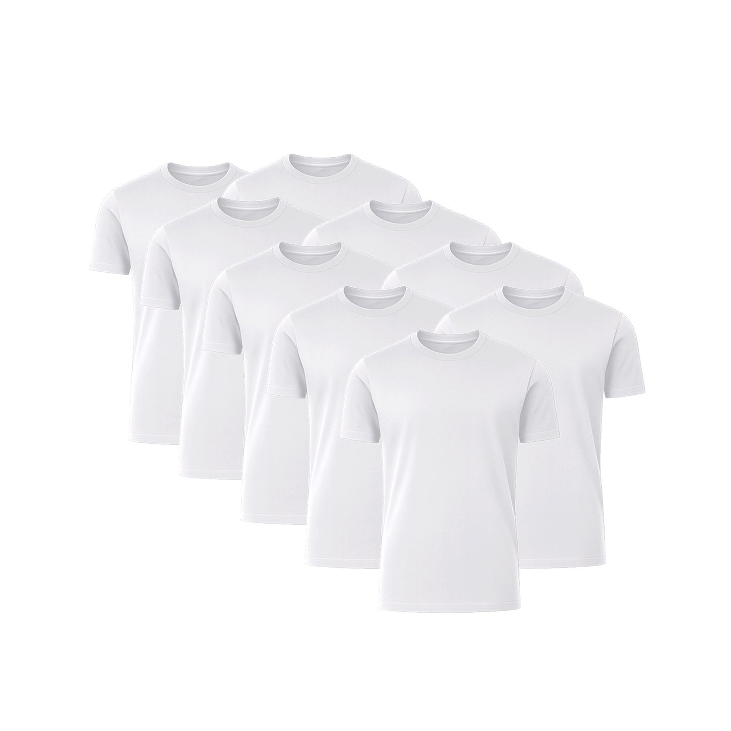 6 Pack Crew Neck Short-Sleeve T-Shirt Soft & Breathable