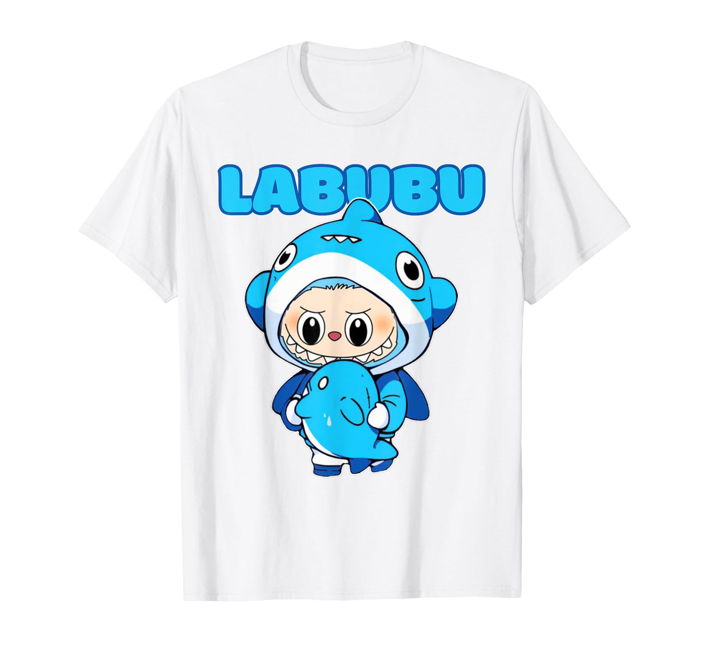 Cute Labubu The Monsters Crew Neck Short Sleeve White T-Shirt Gift for Her