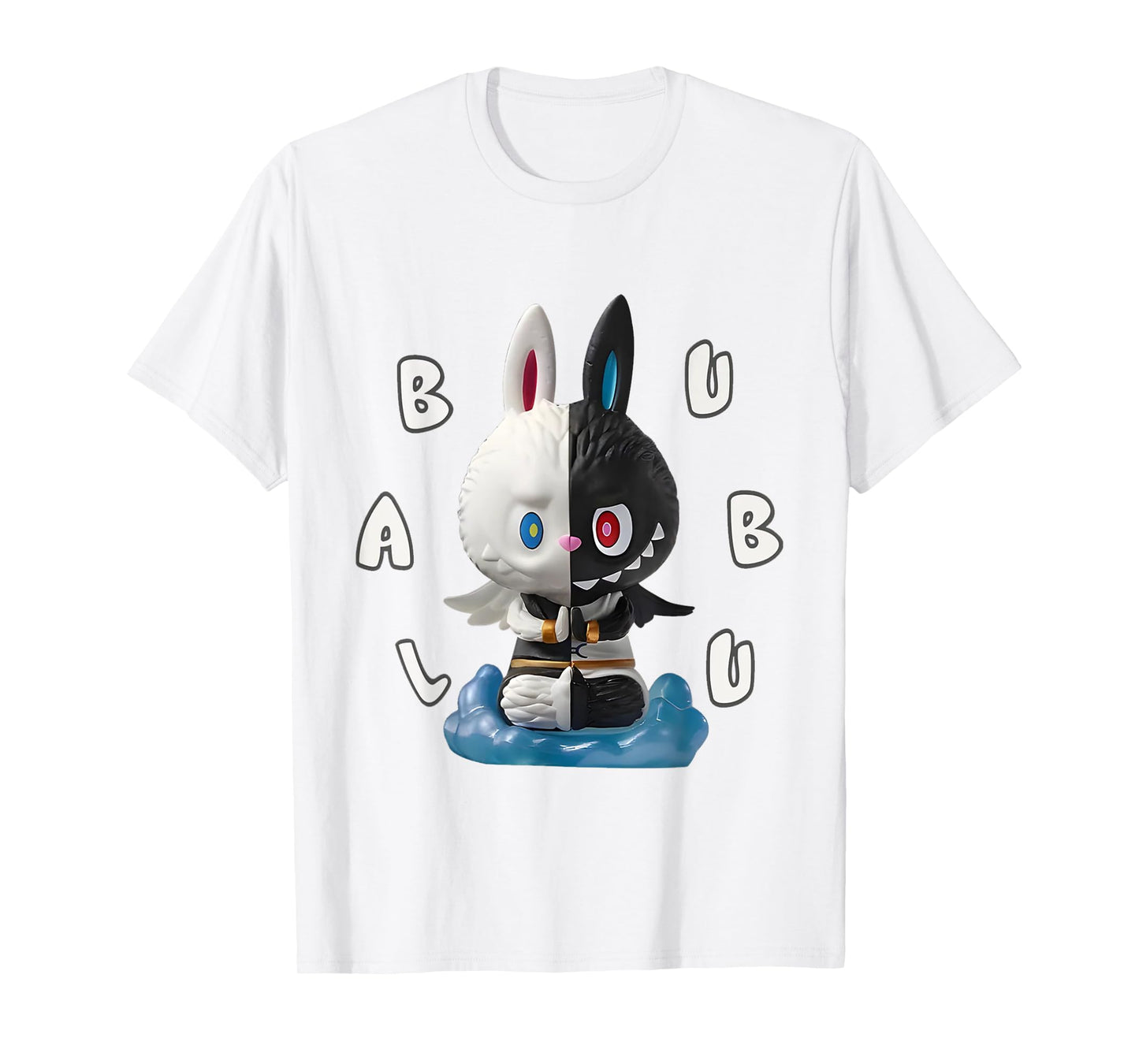 Funny Labubu The Monsters Crew Neck Short Sleeve T-Shirt Gift for Her White