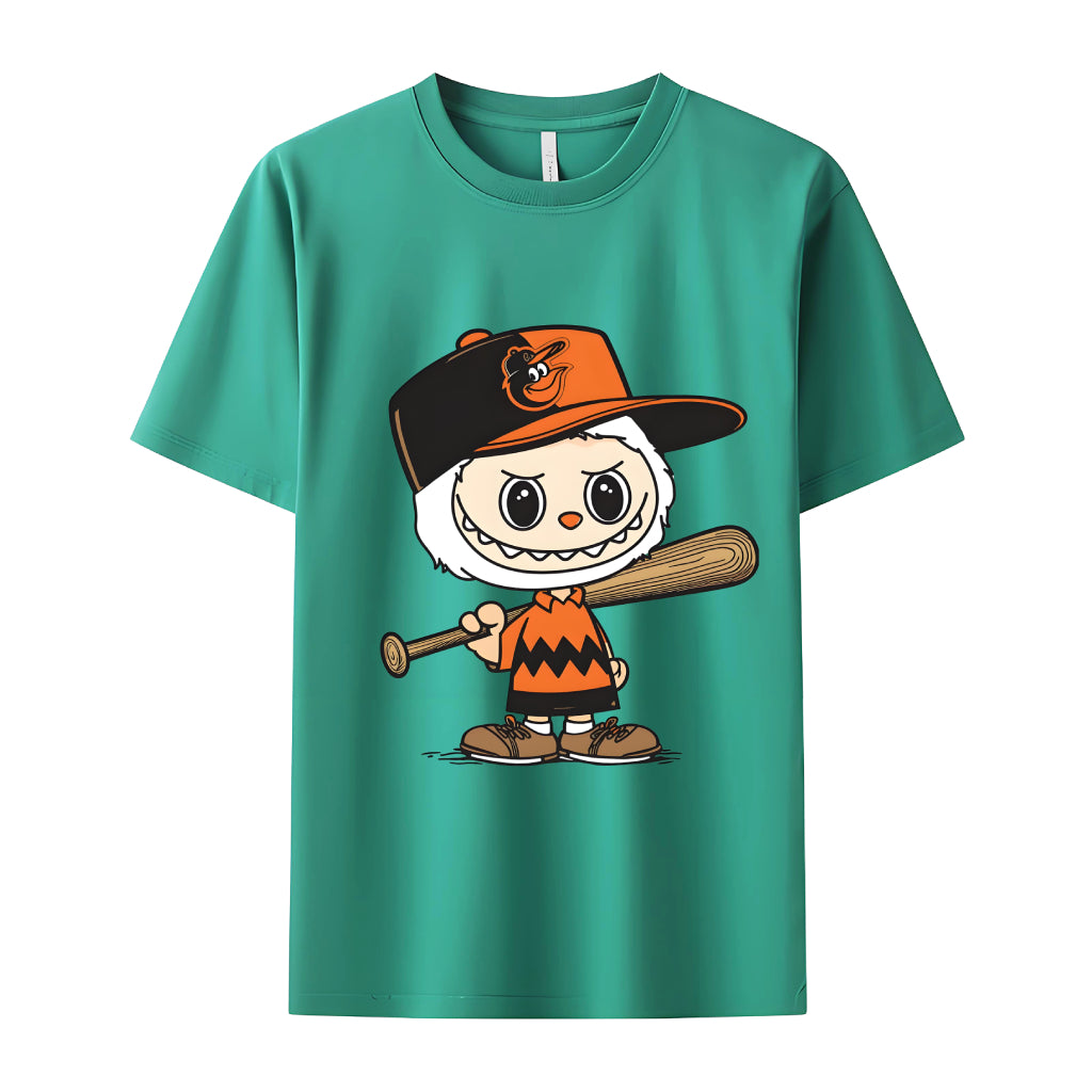 Labubu as Superman The Monsters Crew Neck T-Shirt For Labubu Lover Gifts for Her