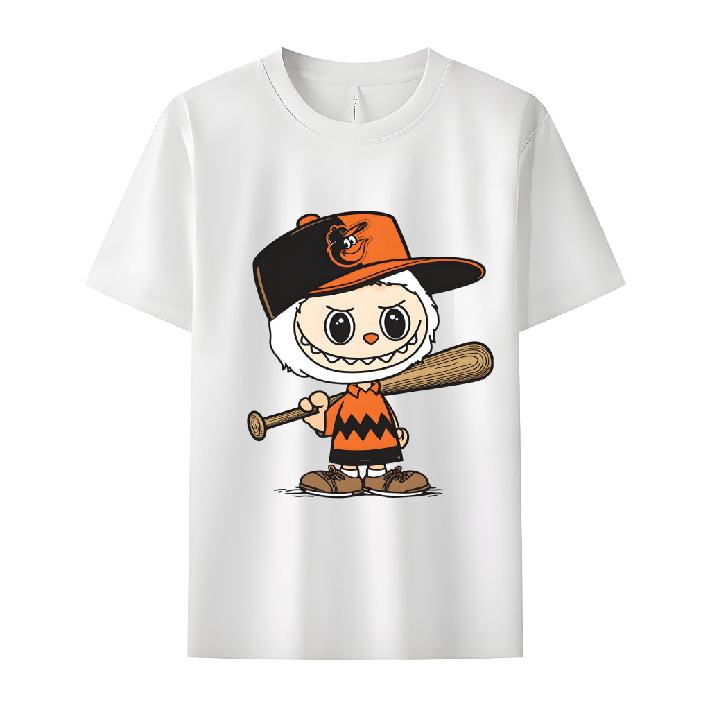 Labubu as Superman The Monsters Crew Neck T-Shirt For Labubu Lover Gifts for Her