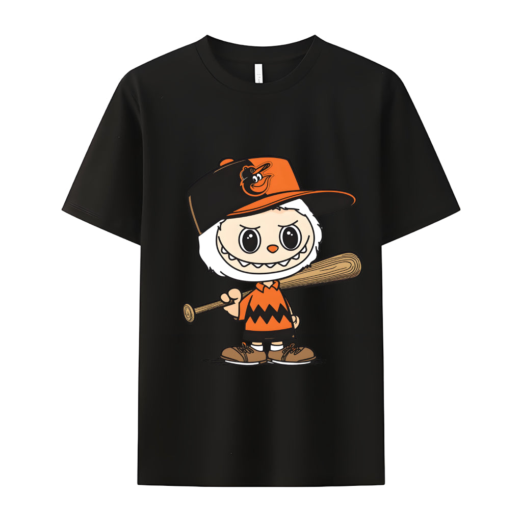 Labubu as Superman The Monsters Crew Neck T-Shirt For Labubu Lover Gifts for Her