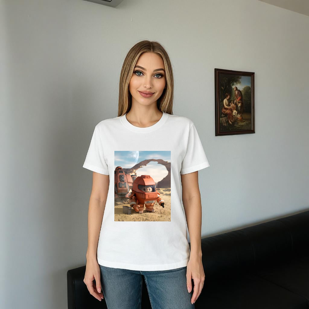 Labubu in Space The Monsters Crew Neck T-Shirt For Labubu Lover