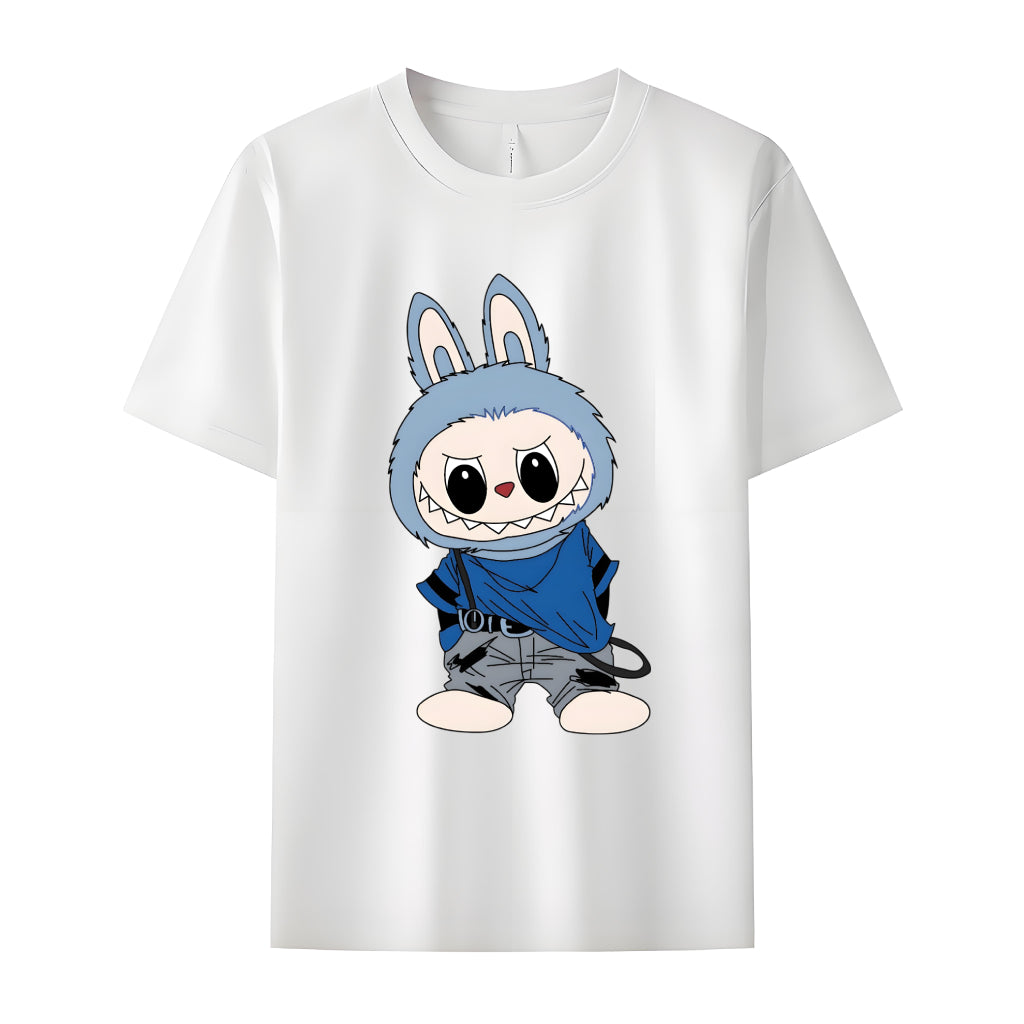 Labubu as Superman The Monsters Crew Neck T-Shirt For Labubu Lover Gifts for Her