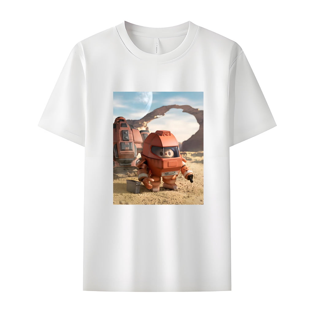 Labubu in Space The Monsters Crew Neck T-Shirt For Labubu Lover