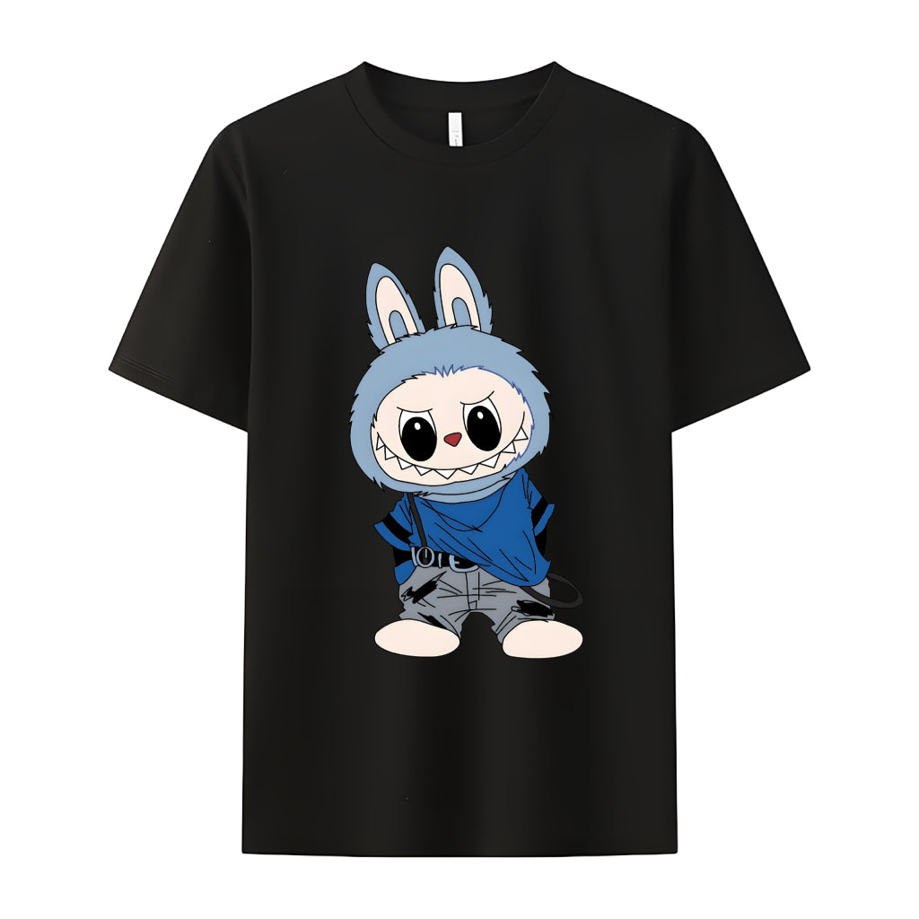 Labubu as Superman The Monsters Crew Neck T-Shirt For Labubu Lover Gifts for Her