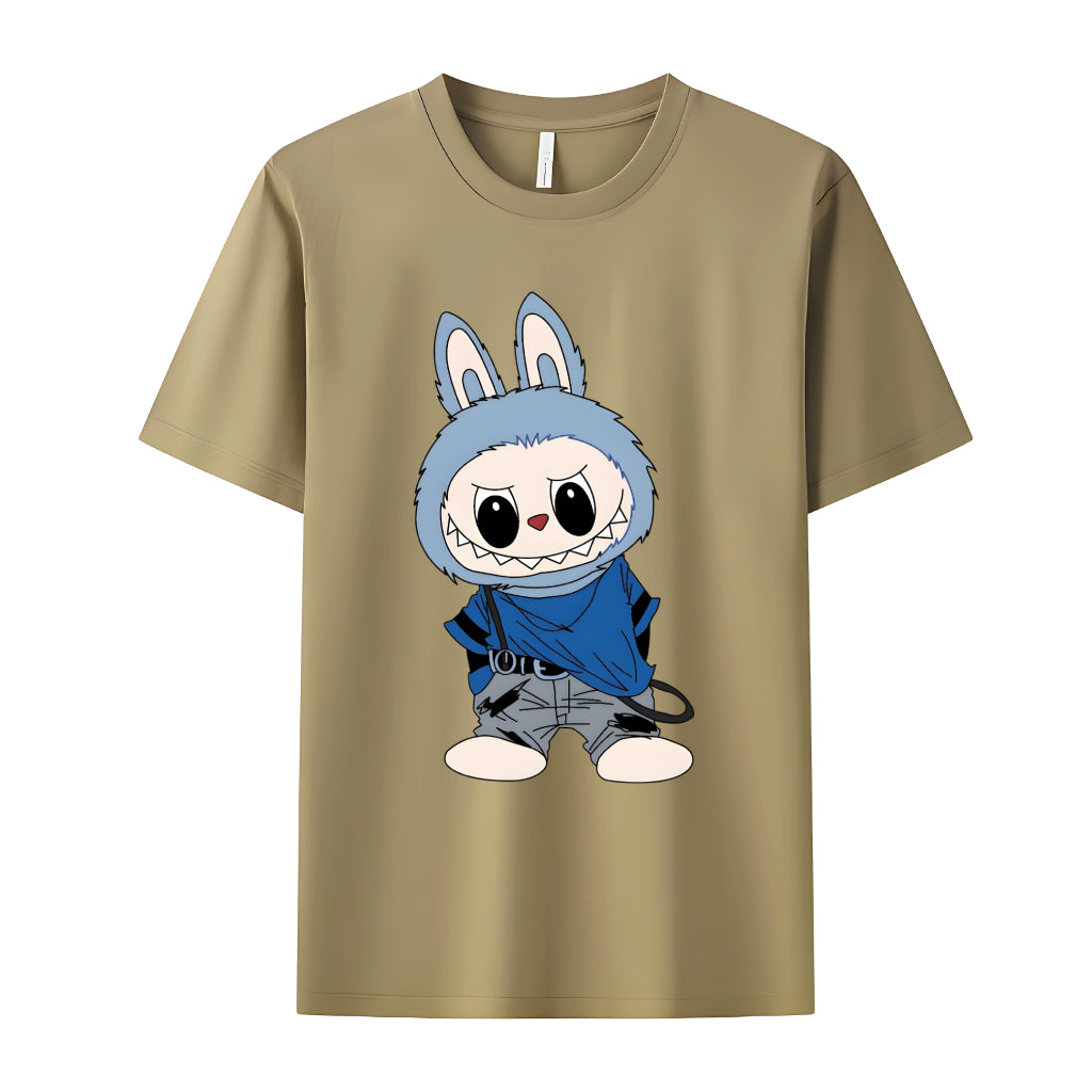 Labubu as Superman The Monsters Crew Neck T-Shirt For Labubu Lover Gifts for Her