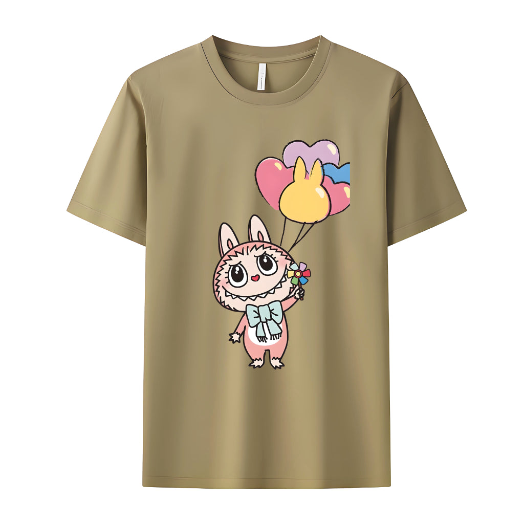 Labubu as Superman The Monsters Crew Neck T-Shirt For Labubu Lover Gifts for Her