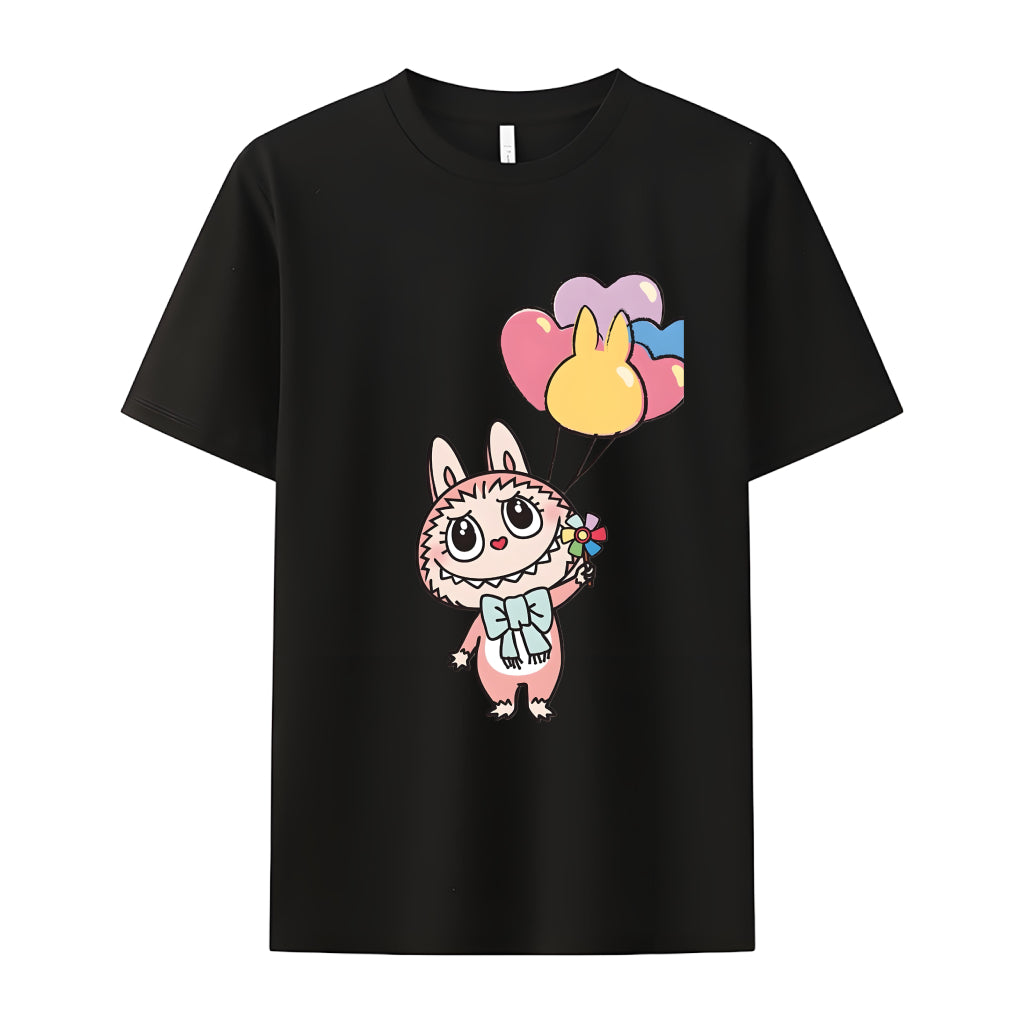 Labubu as Superman The Monsters Crew Neck T-Shirt For Labubu Lover Gifts for Her