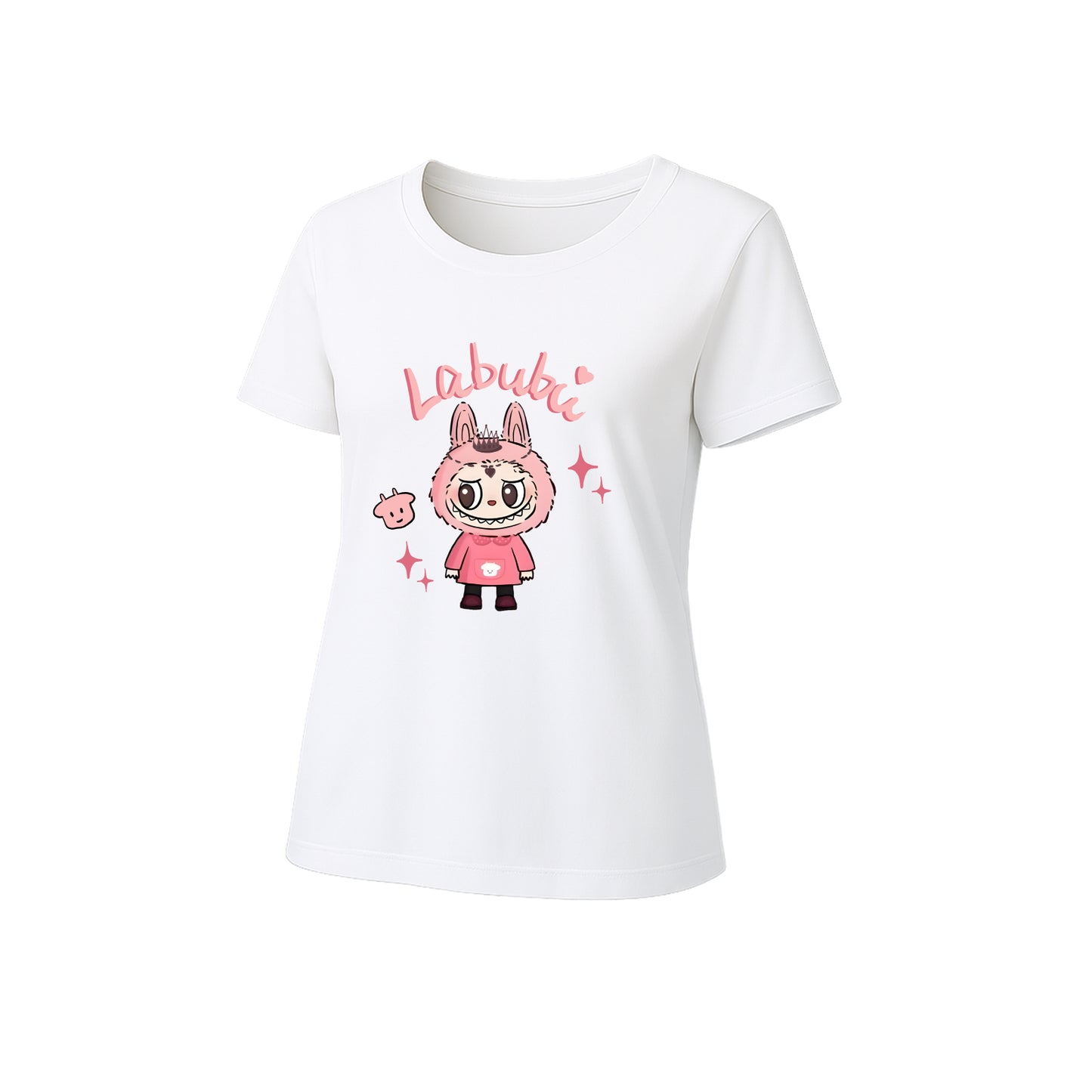 Pink Labubu Graphic T-Shirt Loose Fit Summer Casual Tee