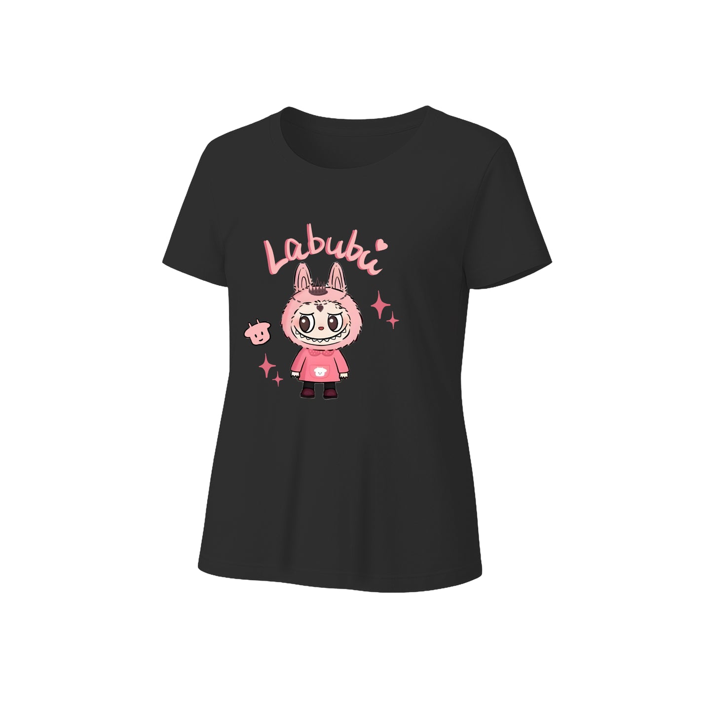 Pink Labubu Graphic T-Shirt Loose Fit Summer Casual Tee