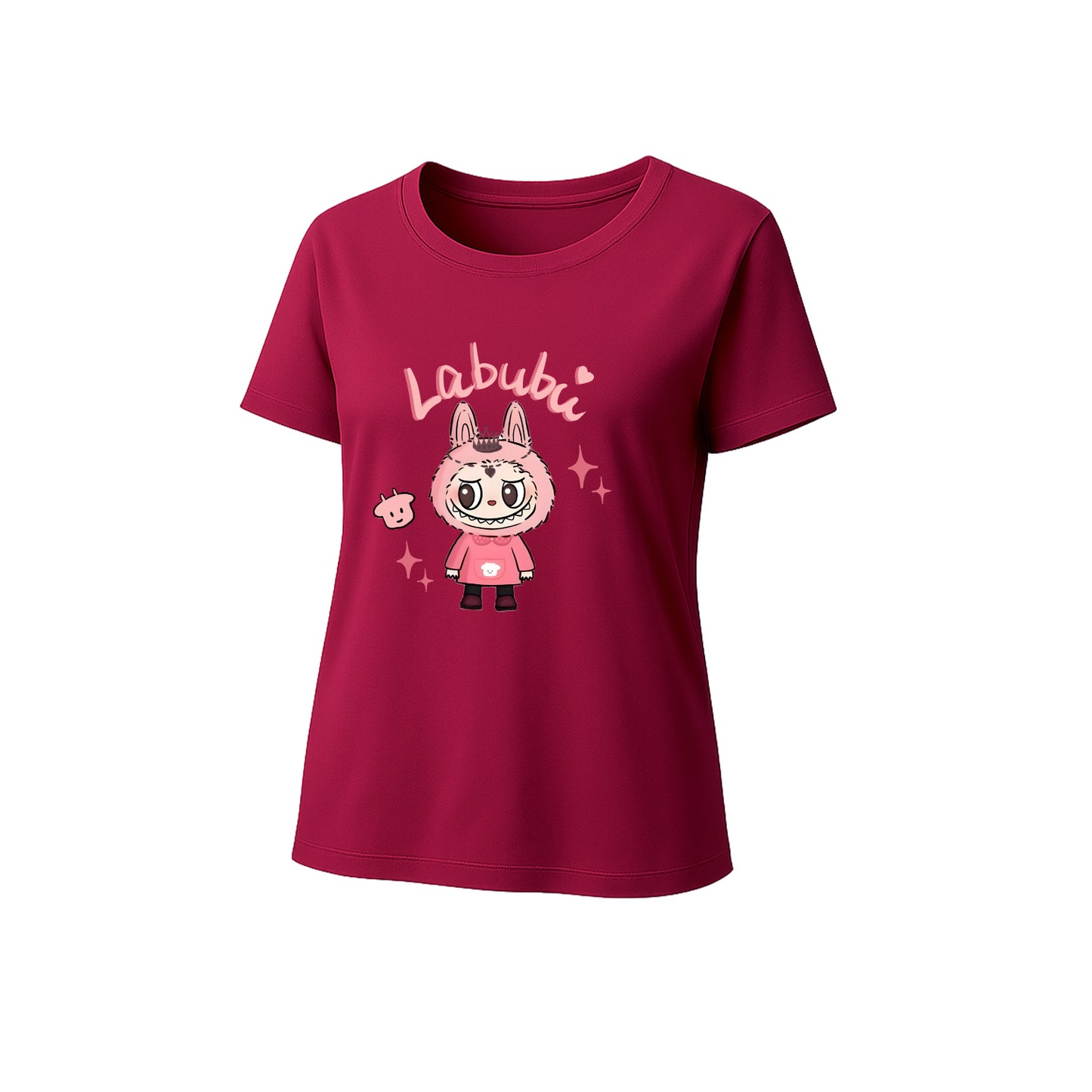 Pink Labubu Graphic T-Shirt Loose Fit Summer Casual Tee