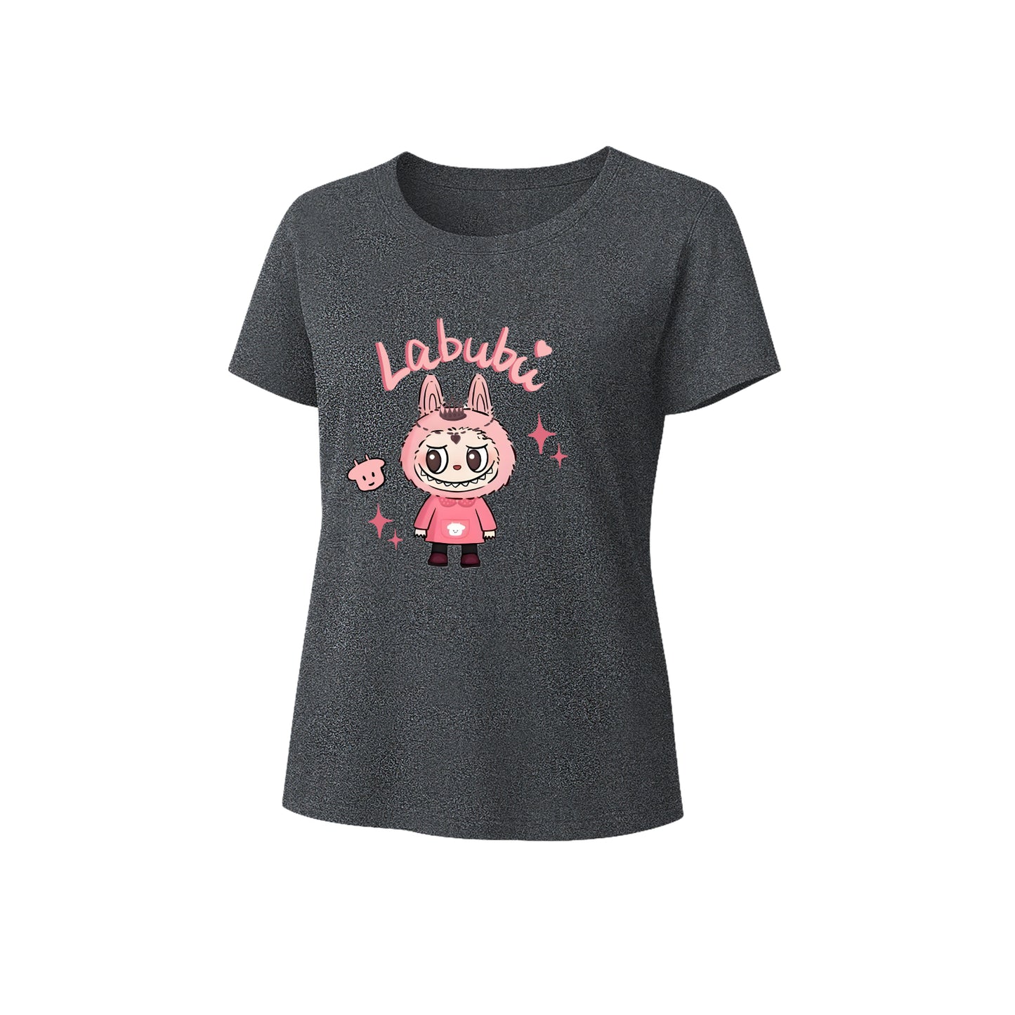 Pink Labubu Graphic T-Shirt Loose Fit Summer Casual Tee