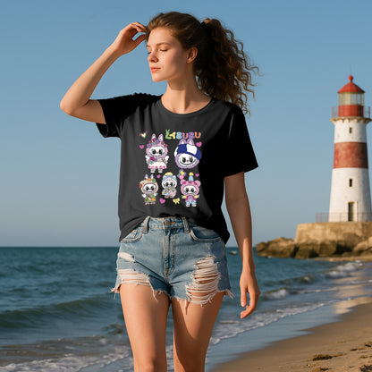 Labubu Graphic T-Shirt Loose Fit Summer Casual Tee