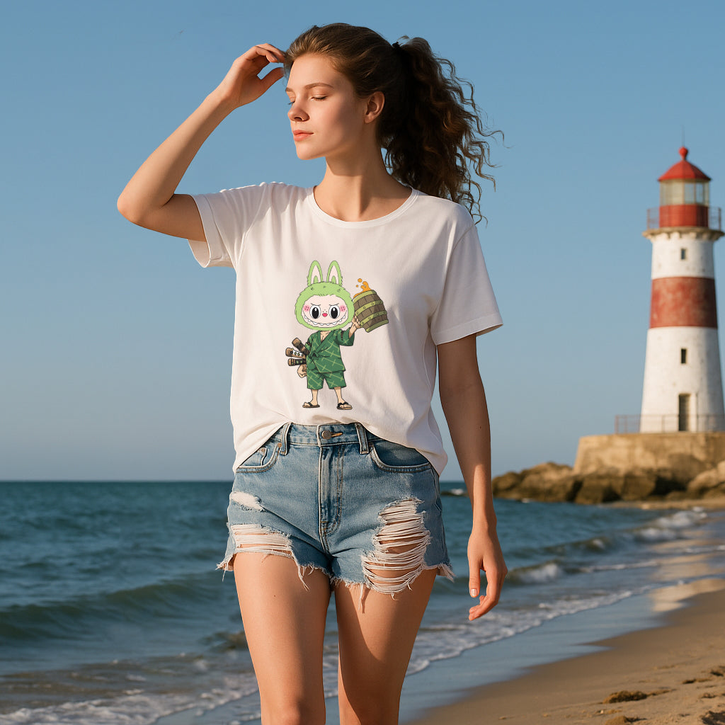 Samurai Labubu Labubu Graphic T-Shirt Loose Fit Summer Casual Tee