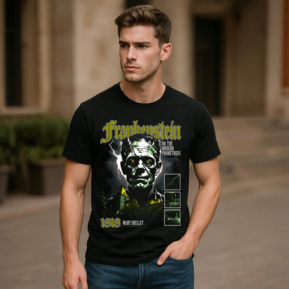 FRANKENSTEIN 1818 Crew Neck Short-Sleeve T-Shirt Soft & Breathable