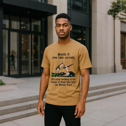 Smile If You Love Carrots Neck Short-Sleeve T-Shirt Soft & Breathable