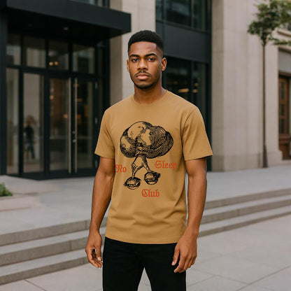 No Sleep Club Neck Short-Sleeve T-Shirt Soft & Breathable