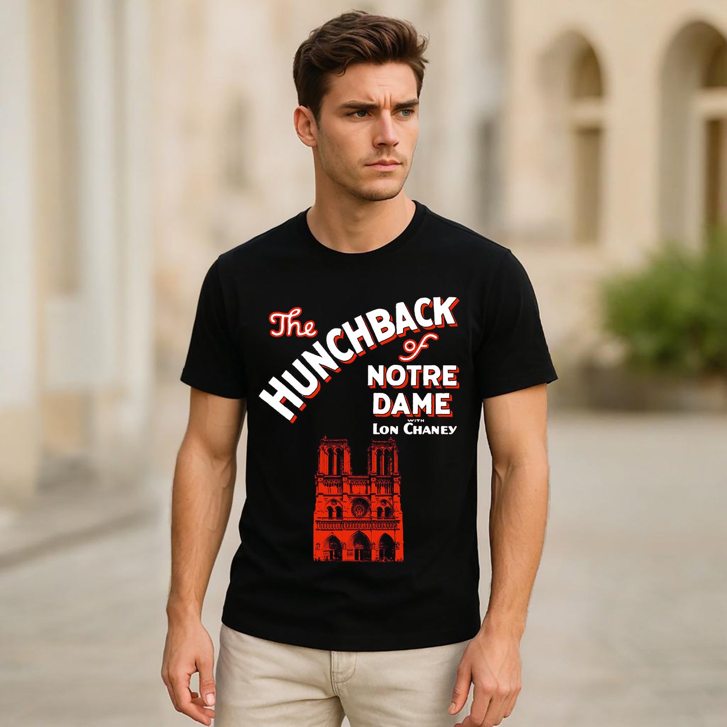 Notre Dame Catherdral Crew Neck Short-Sleeve T-Shirt Soft & Breathable