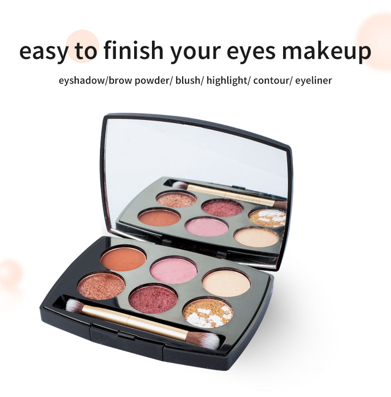 V'M DEW 6-Shade Eyeshadow Palette Duo Professional Looks Made Effortless
