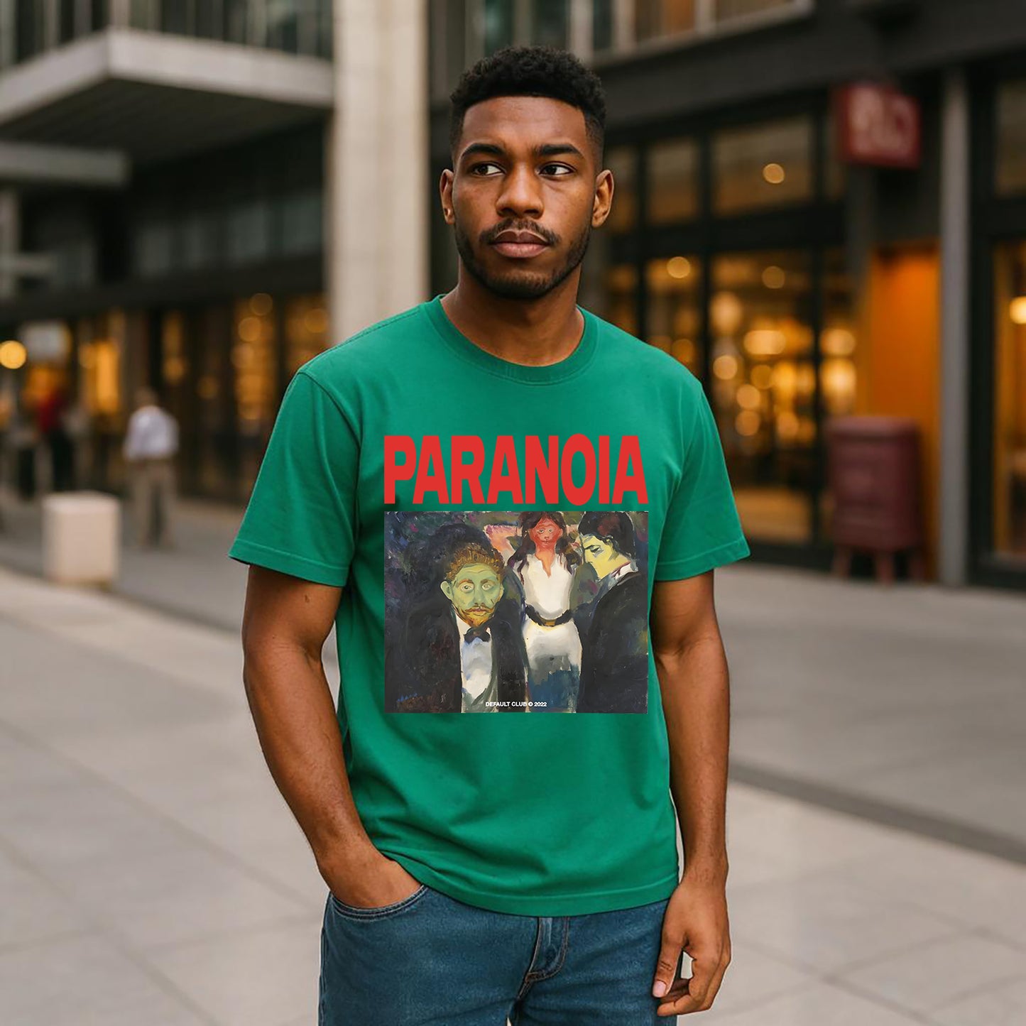 Paranoia Neck Short-Sleeve T-Shirt Soft & Breathable