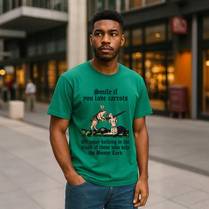 Smile If You Love Carrots Neck Short-Sleeve T-Shirt Soft & Breathable