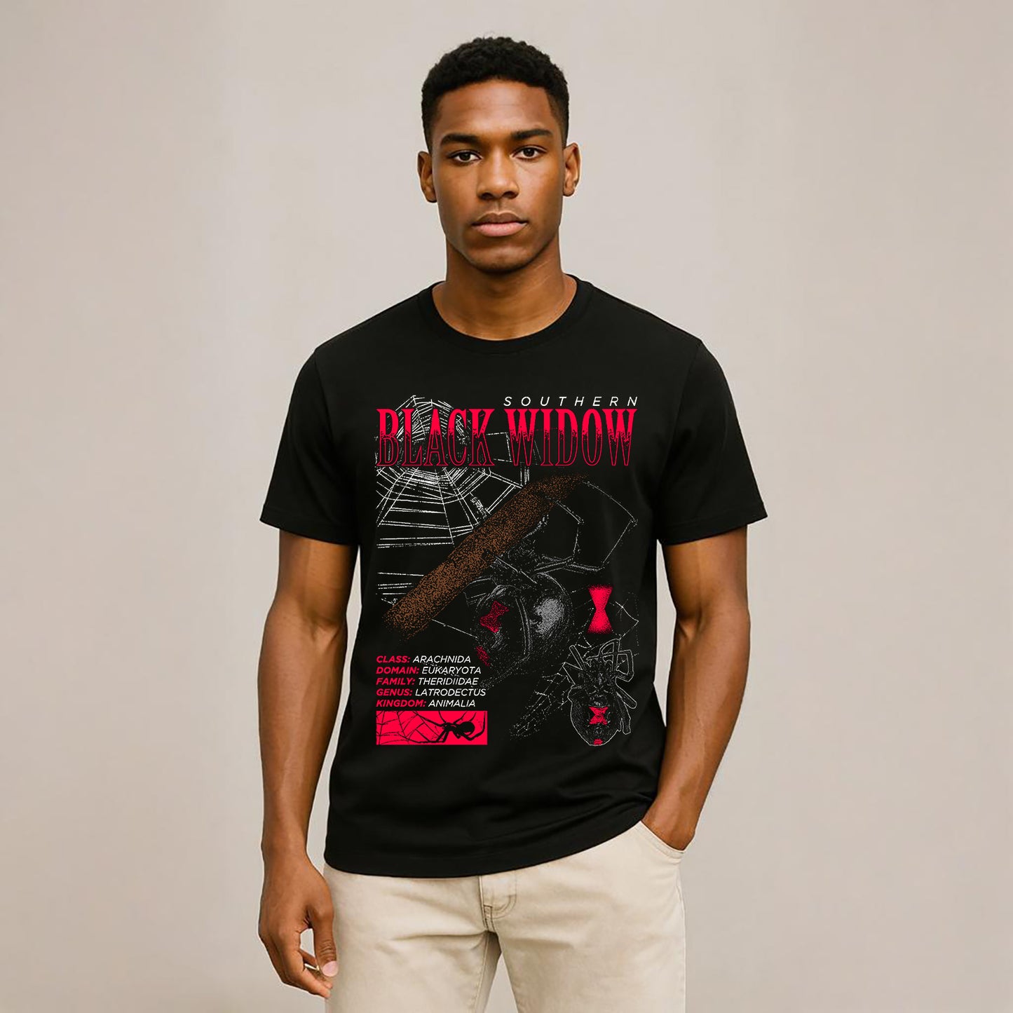 BLACK WIDOW Crew Neck Short-Sleeve T-Shirt Soft & Breathable
